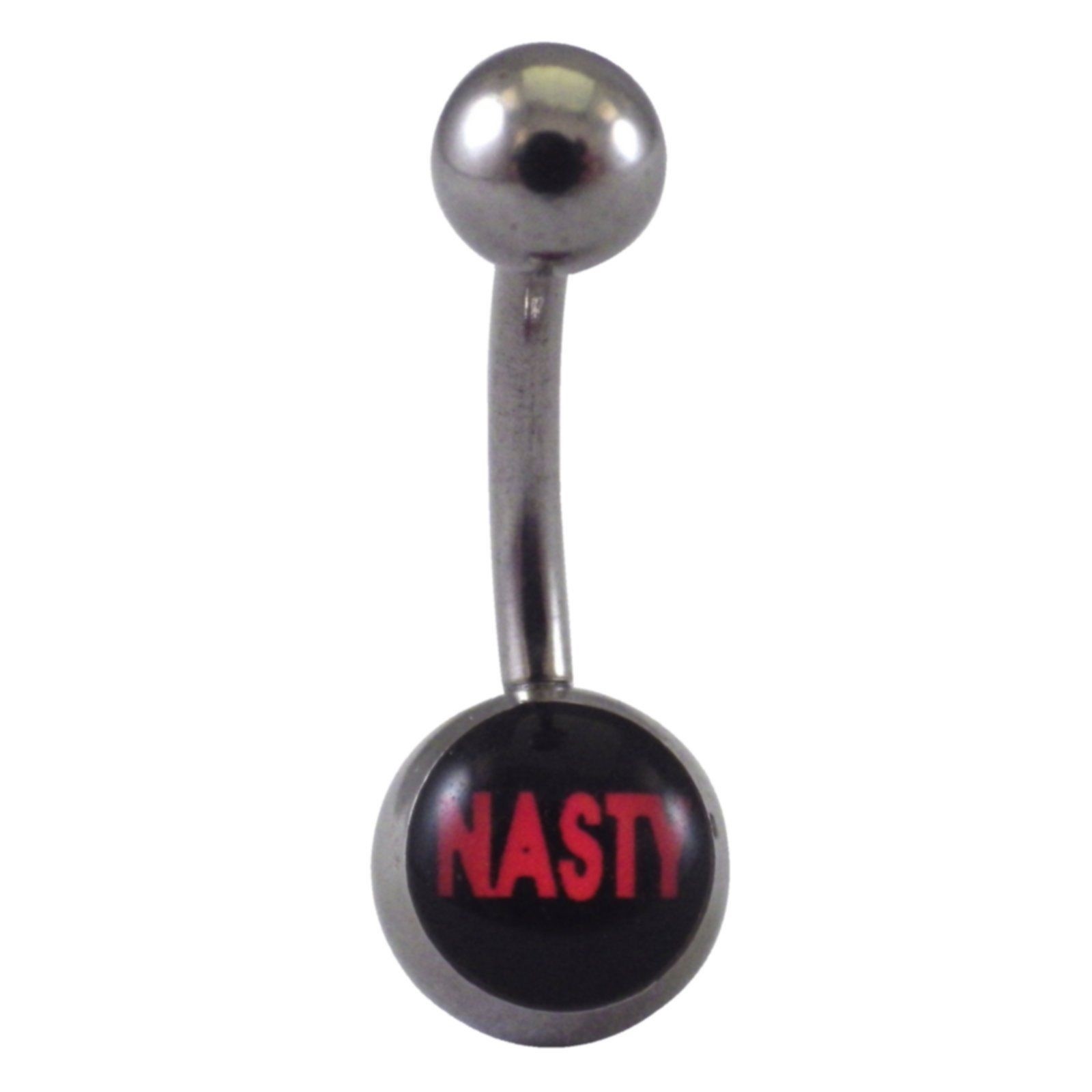 Nasty Belly Ring Navel Barbell 316L Surgical Stainless Steel Steel Body Jewelry