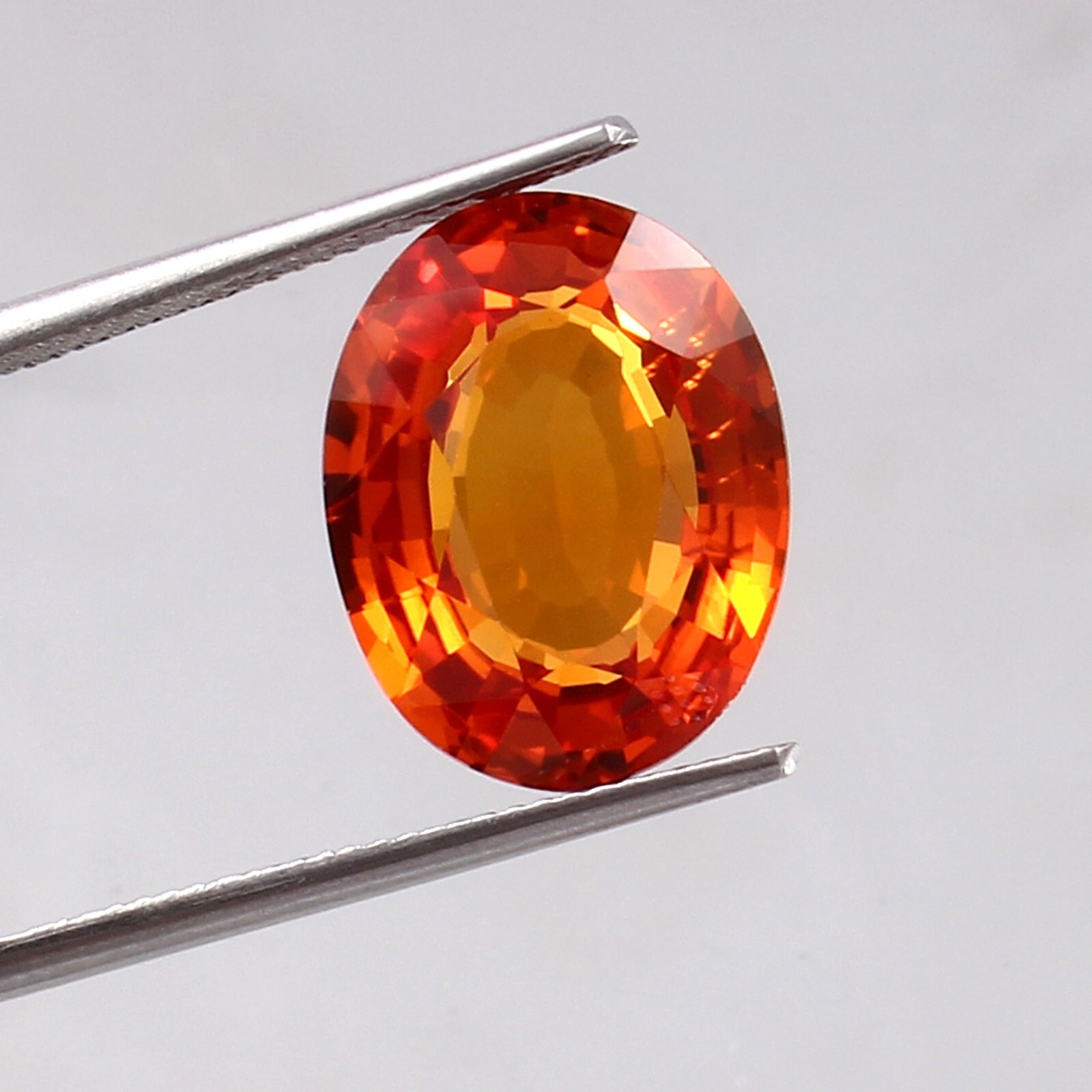 15×12 MM Natural Flawless Ceylon Padparadscha Sapphire Loose Oval Gemstone Cut