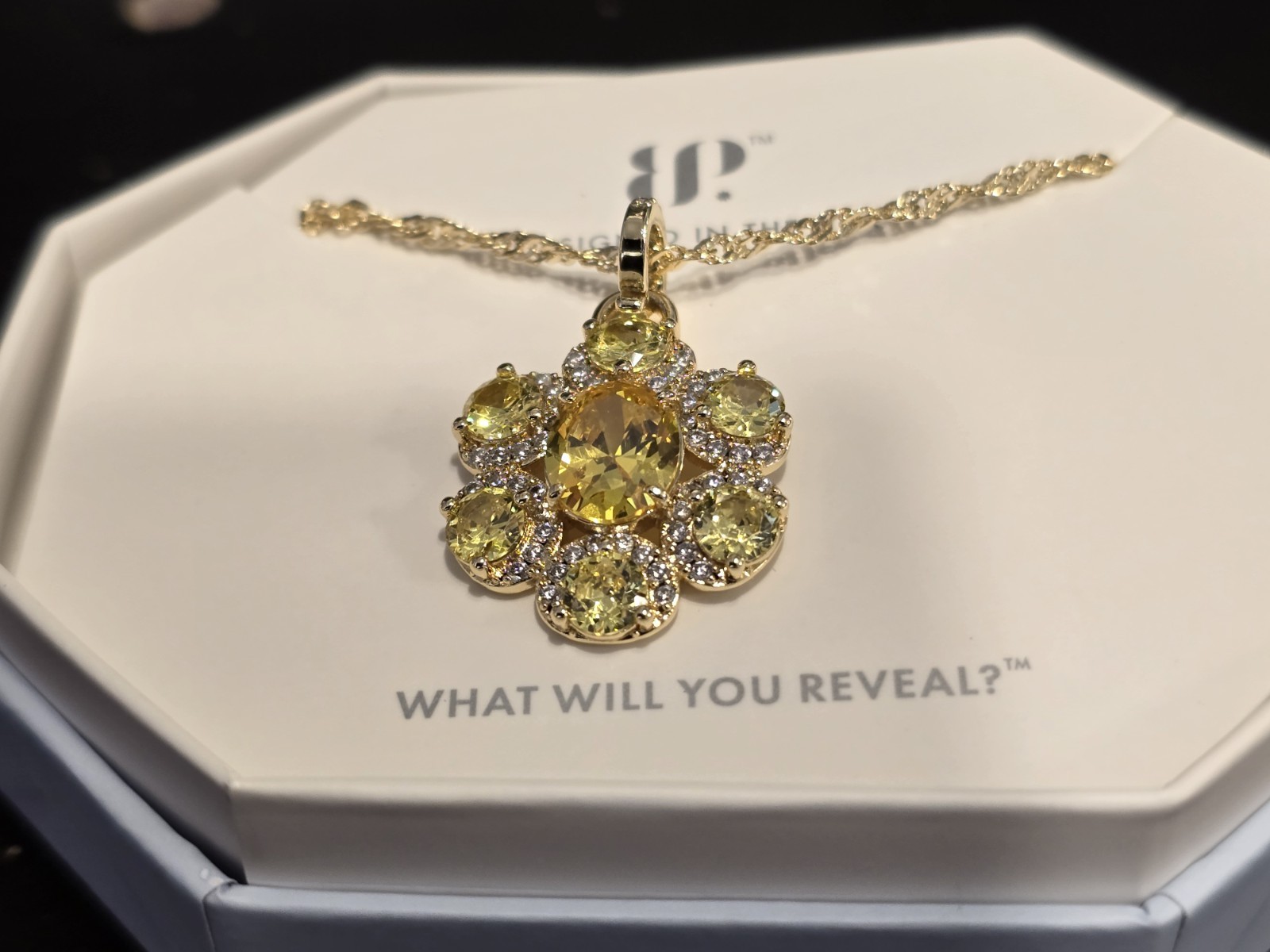 Bomb Party EXCLUSIVE BRINGBACK 2026 Necklace Ruby Bliss Yellow Topaz Gold