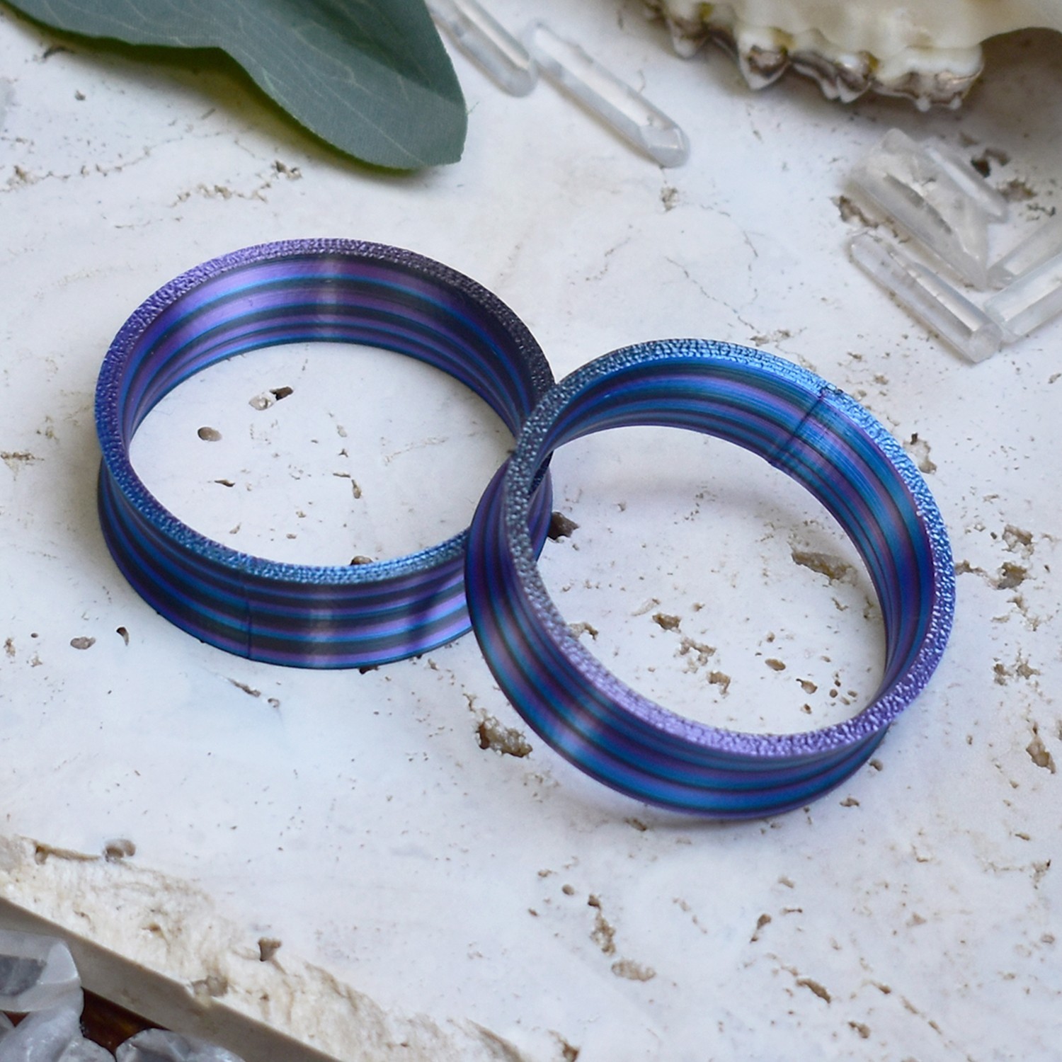 Ultra Light Ear Tunnels 10-200mm | Blue Twist Ear Plugs | Pair | 9 shapes