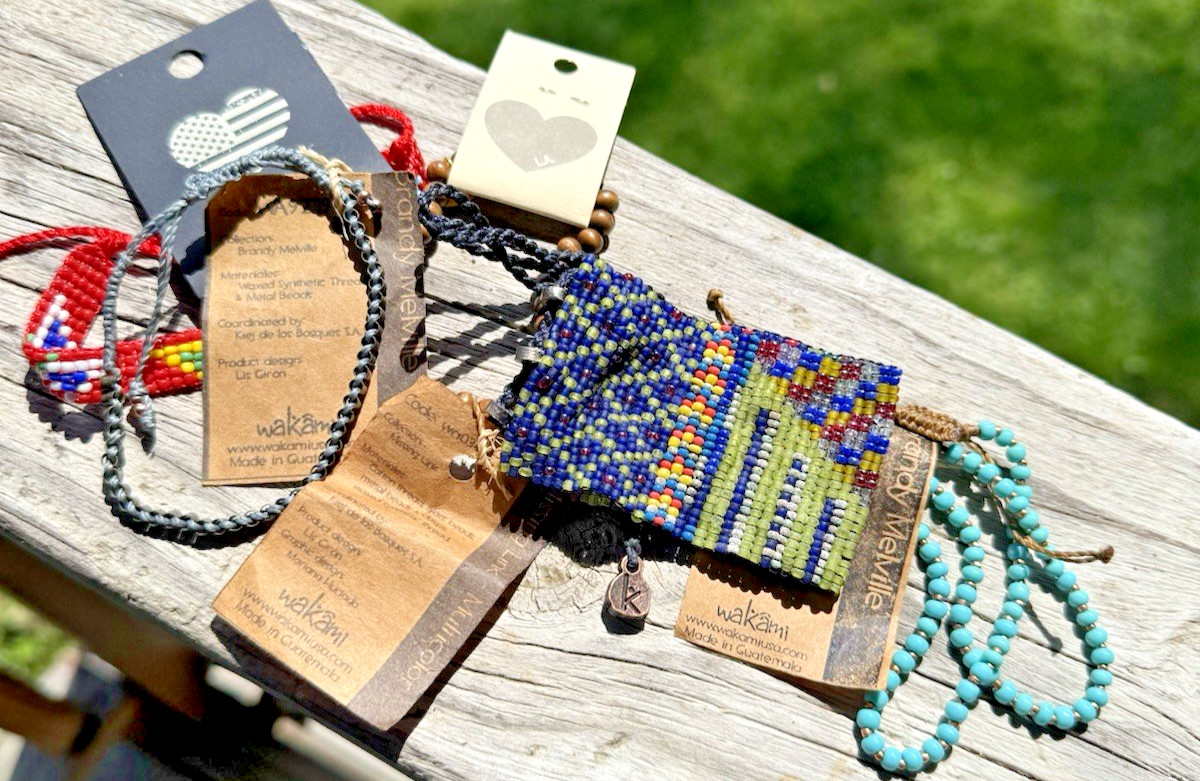 WAKAMI Brandy Melville Beaded Bracelet LOT Beads Hemp Cord Style Guatemala NWTs