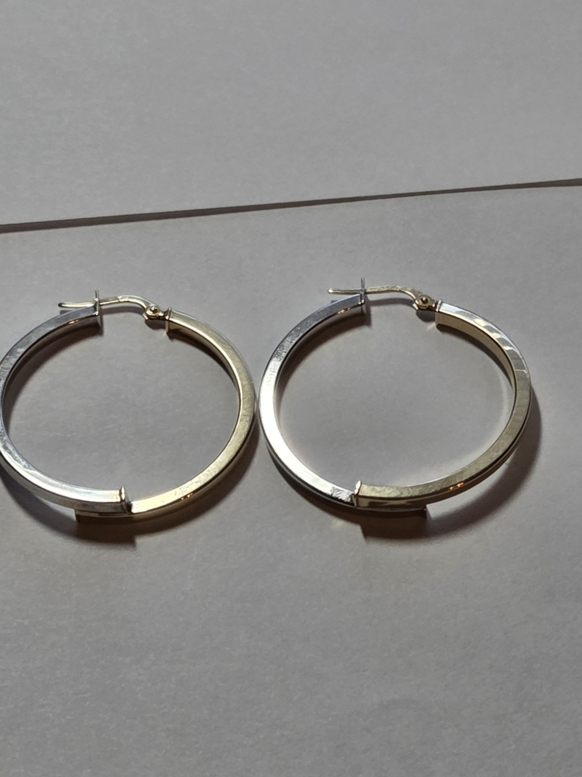 14K 585 2 Tone Tirana 3 Grams Earrings Hoops