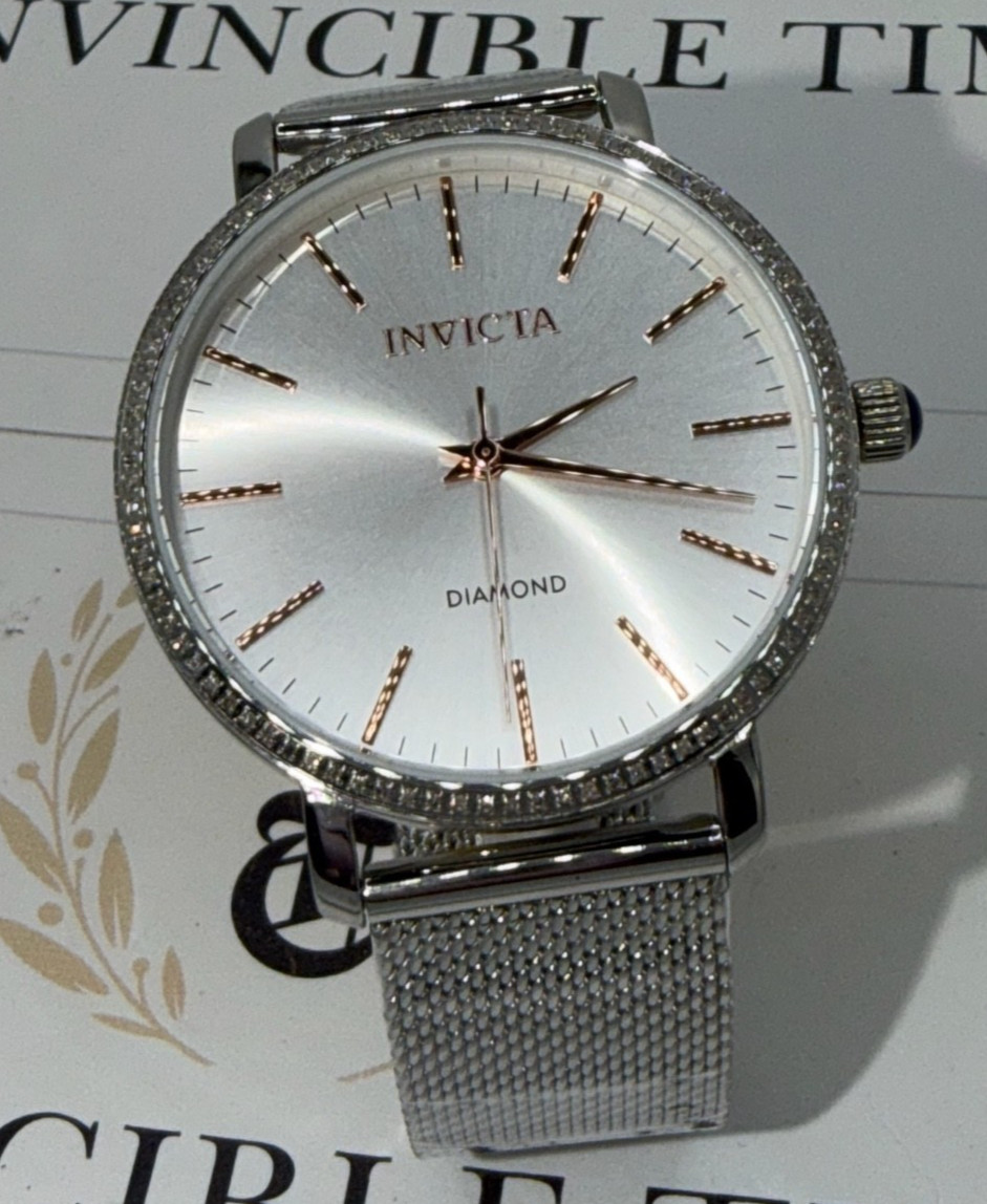 Invicta Elite Diamond 0.32 Carat Diamond Unisex Watch – 38mm, Steel (48747)