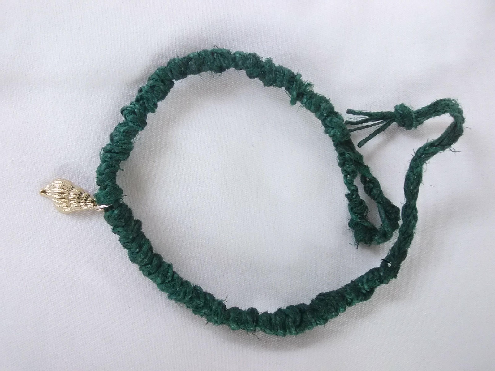 Bracelet Anklet Natural Macrame Hemp 111″ Adj Eco Friendly US Seller New