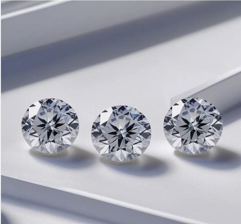 3 Pcs Lot Certified Loose CVD Diamond 2.50 mm IF Clarity Round D Color