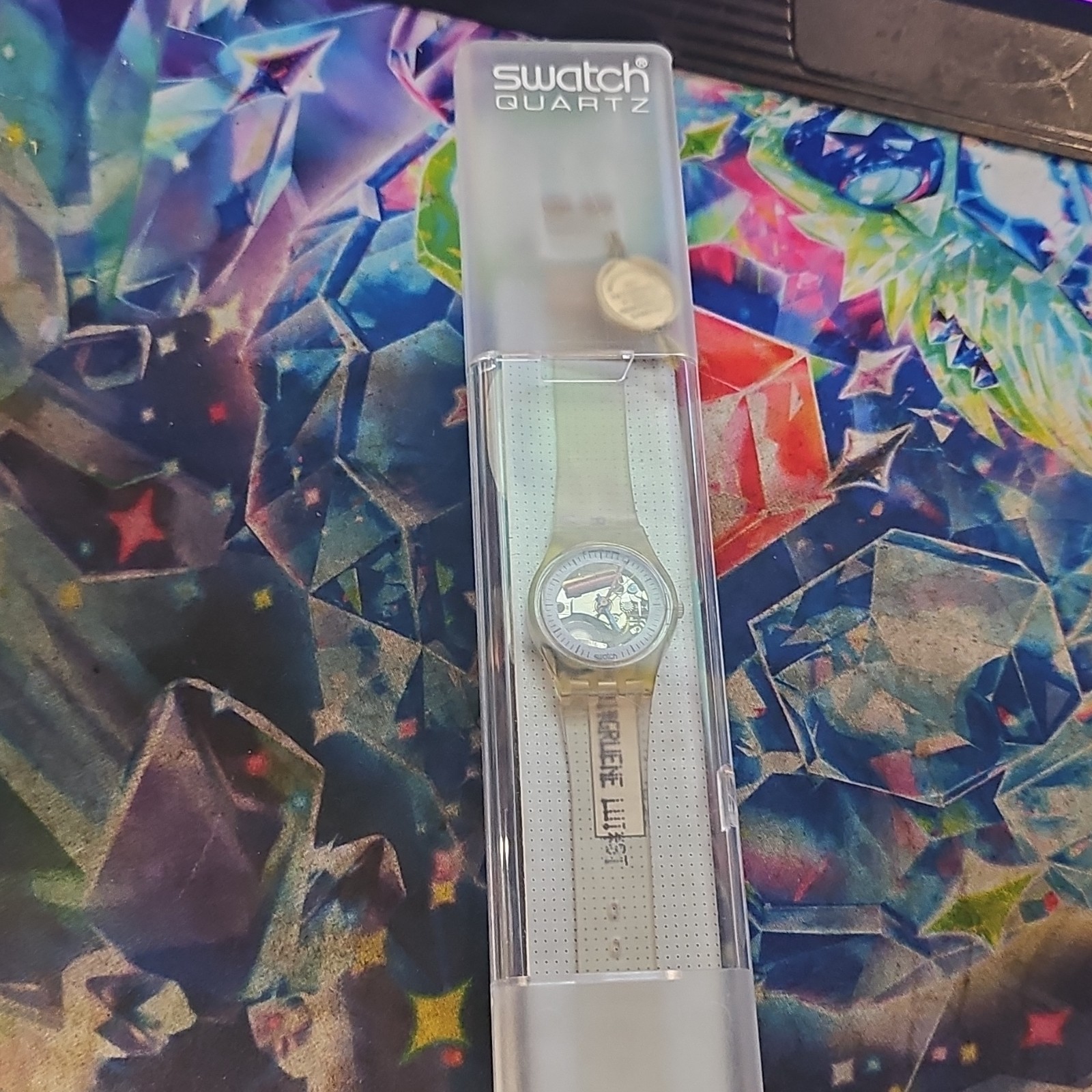 Swatch Jelly Fish Quartz Swiss Clear Plastic Analog 30m Water Resistant w/ Box