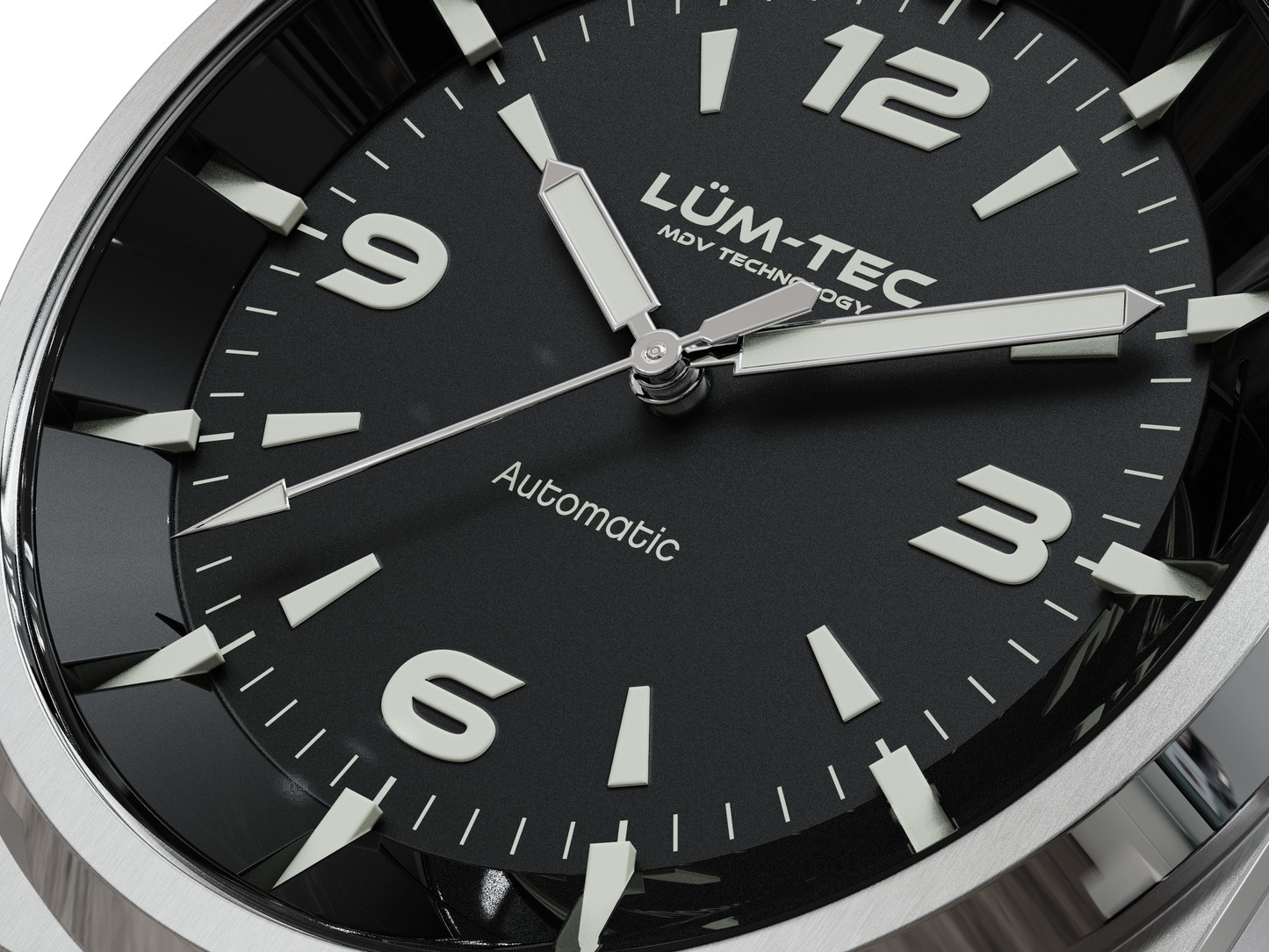 Lum-Tec Mens Automatic Watch 42mm Eclipse E2 Black Dial Hi Precision Miyota 9039
