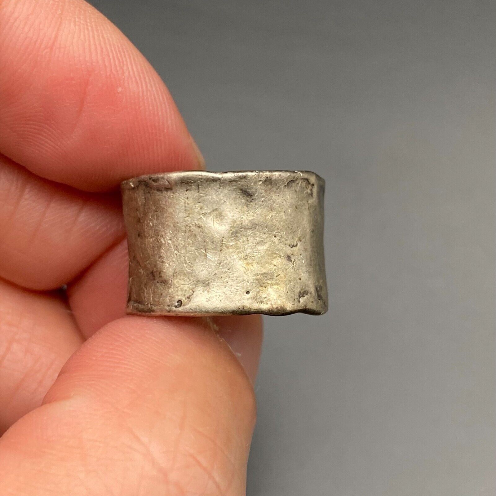 Vintage Israel Labradorite Sterling Silver Band Ring Size 7.5