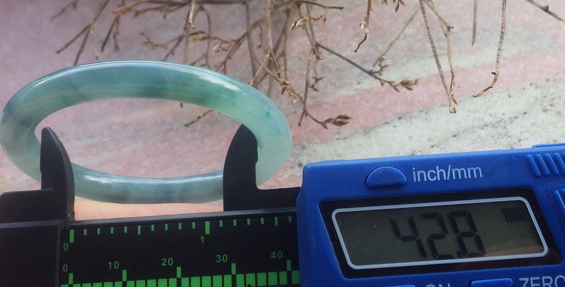 Video Certified Green A JADE Jadeite Baby Circle Bangle Bracelet 43mm 709583 AS
