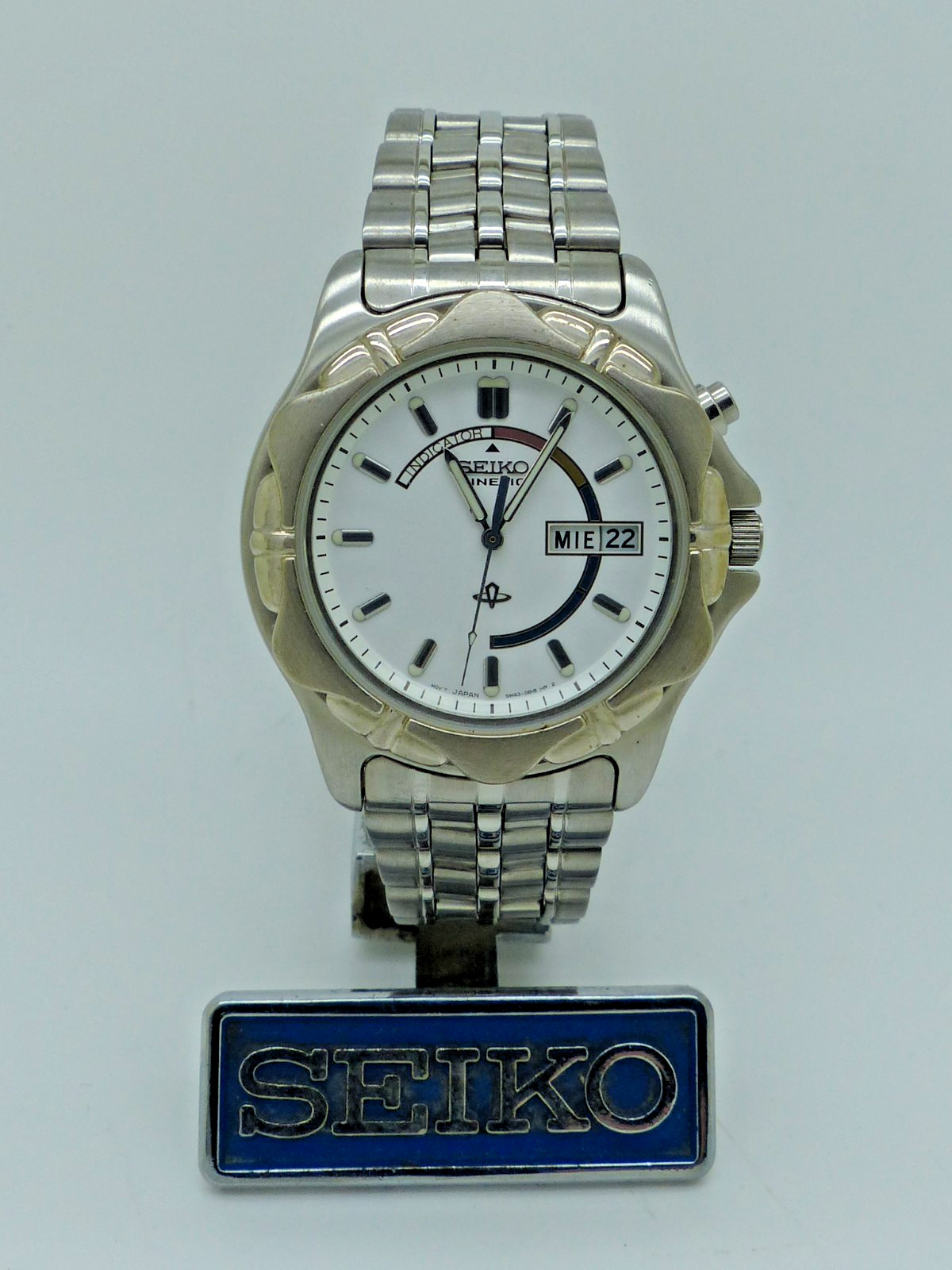SEIKO Kinetic SKJ088P Watch NOS New Capacitor 5M43-0B90 Vintage SKJ Series