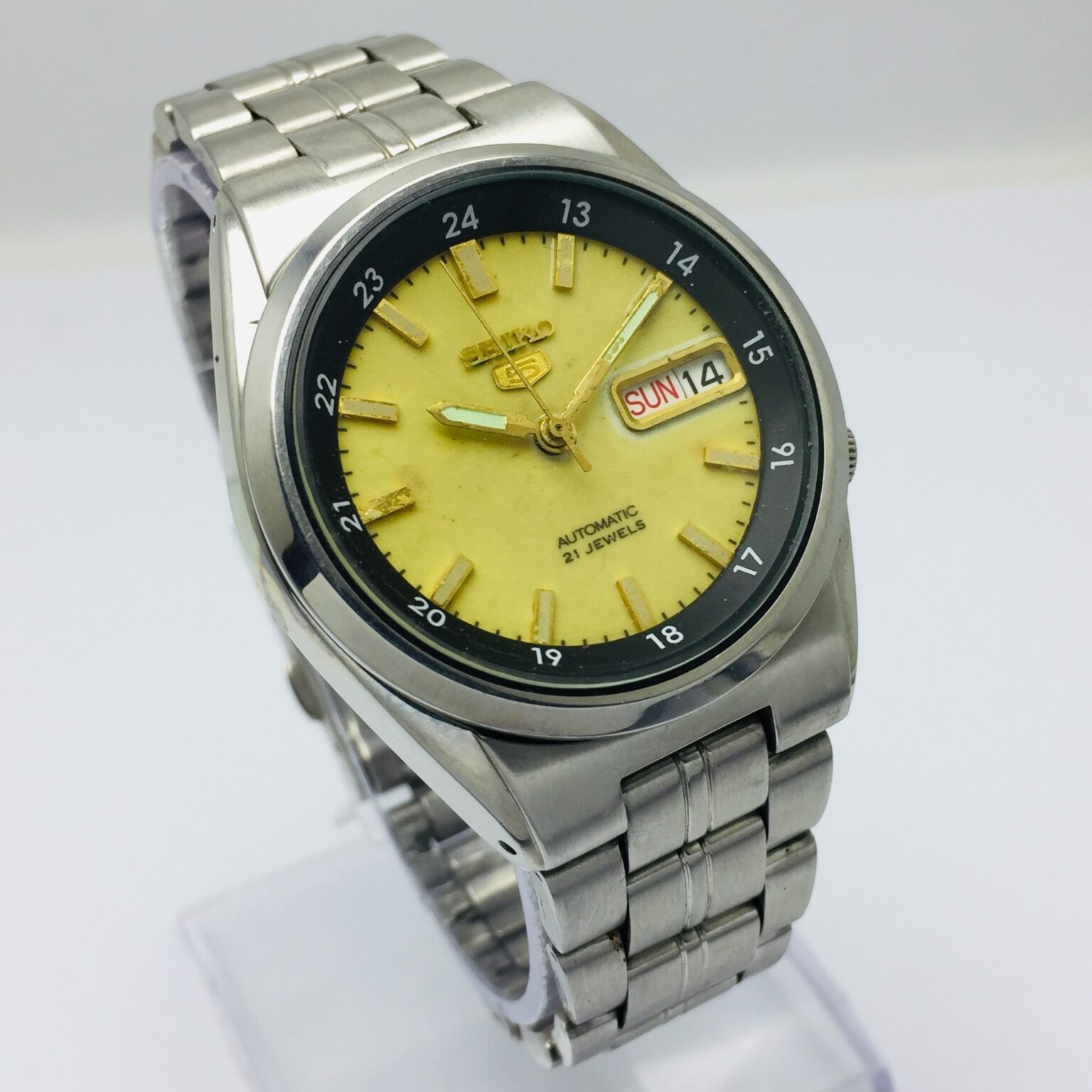Seiko 5 Automatic Railway Time 7S26-02C0 Luminous Dial Vintage Watch RAK48BAS10