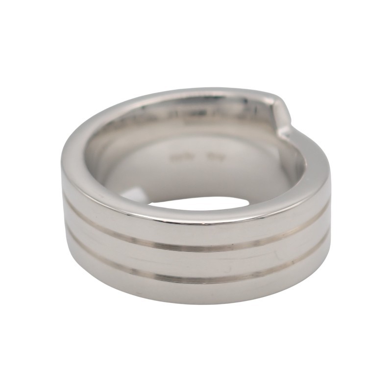 HERMES #13(JP Size) ring Silver/black Silver925 Women