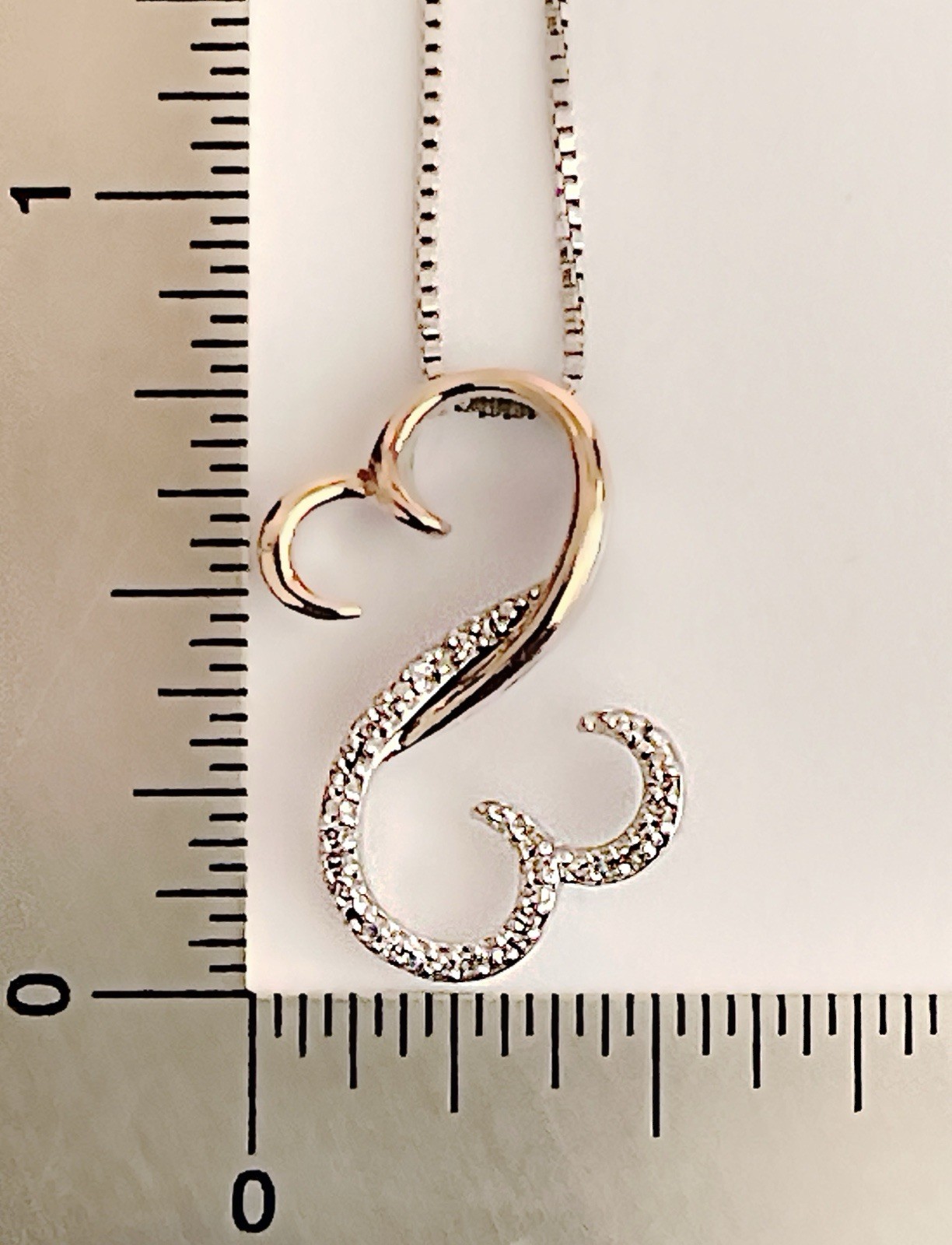 Jane Seymour Open Hearts Diamond Sterling silver, 10K Rose Gold Necklace MRP$199