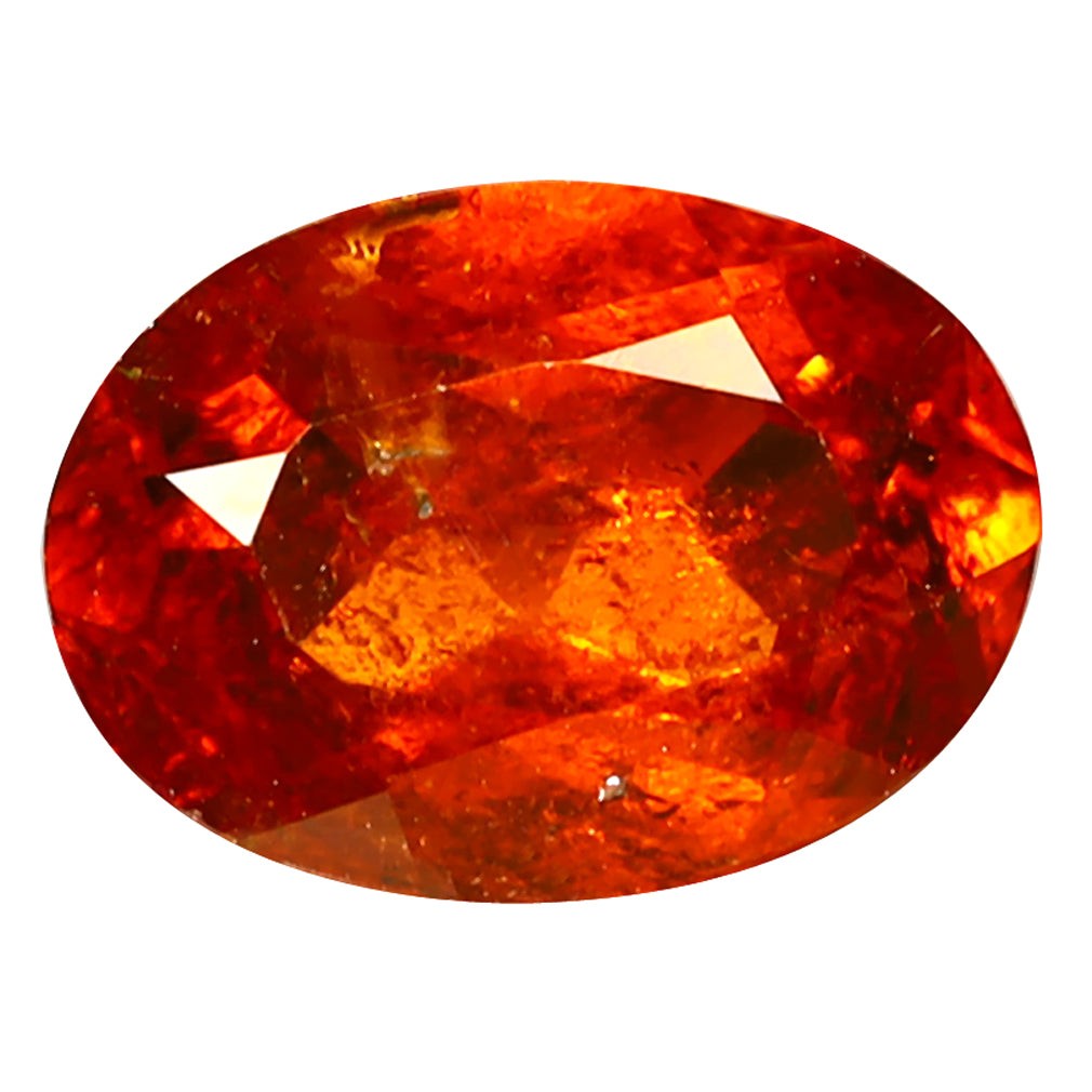 1.18 ct Oval Cut (7.21 x 5.18 mm) Orange Red Natural Spessartite Garnet Gemstone