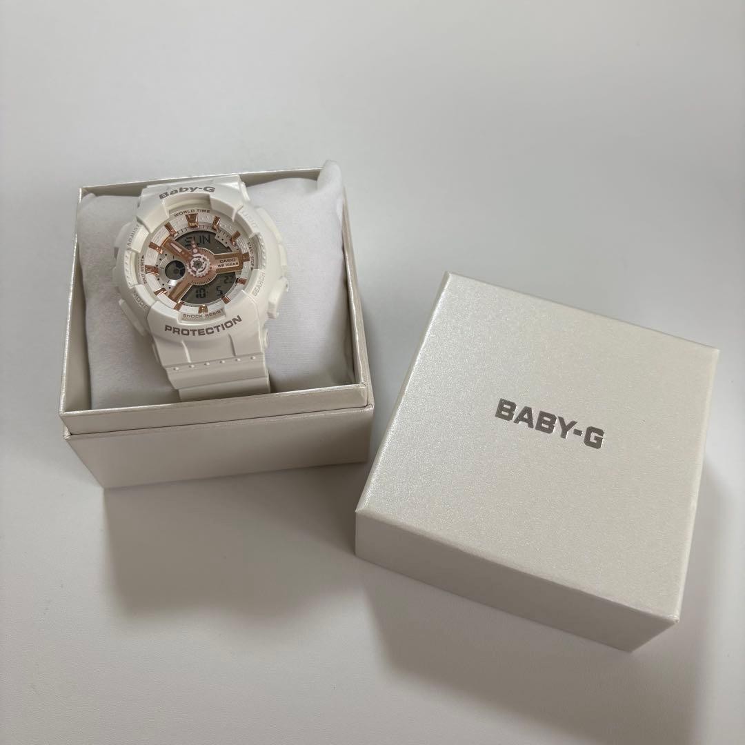 Baby G BA 110RG 7AJF White Wristwatch