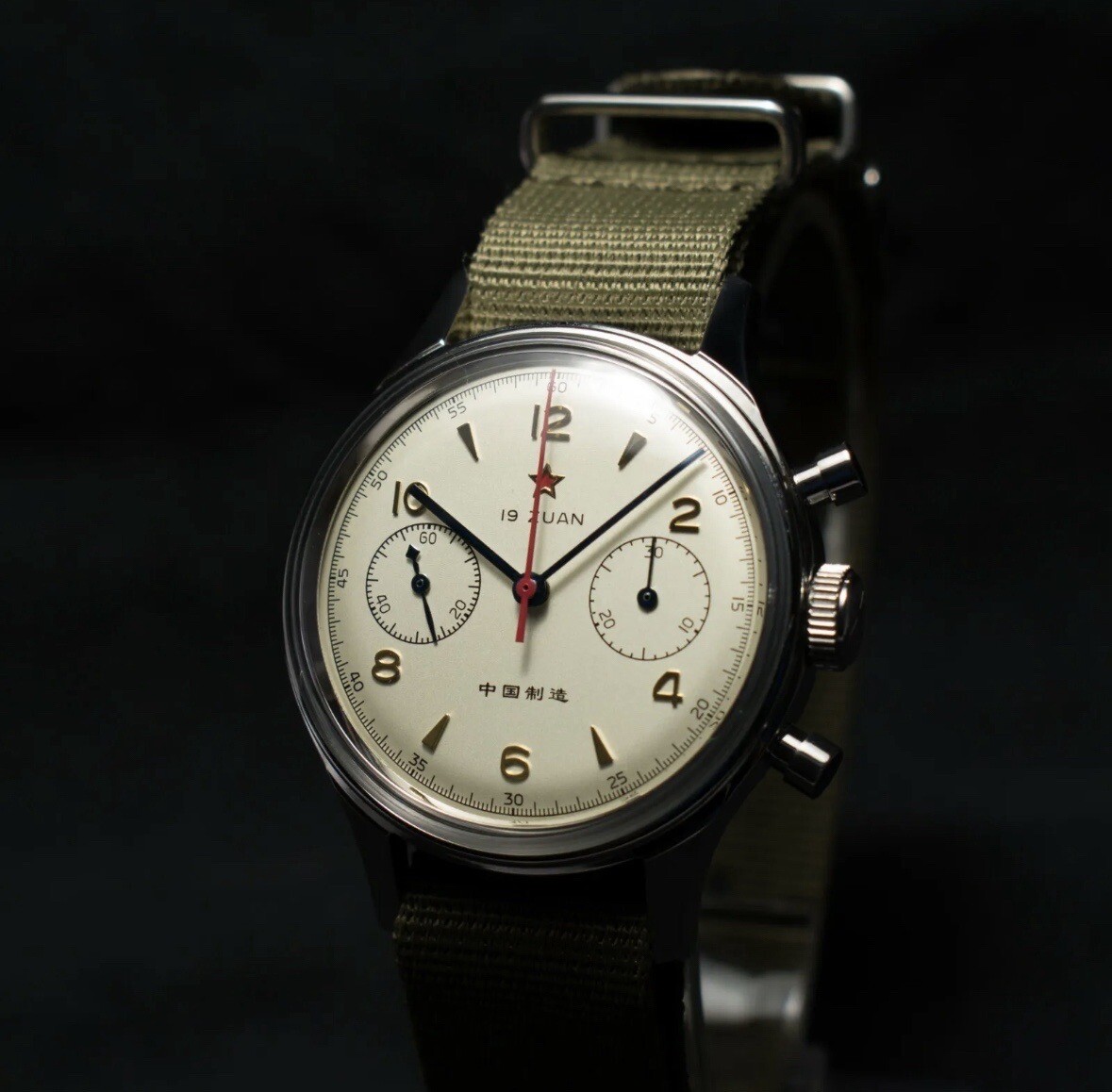 Seagull 1963 Mechanical Chronograph Watch (No SwanNeck Regulator, Acrylic Cryst)