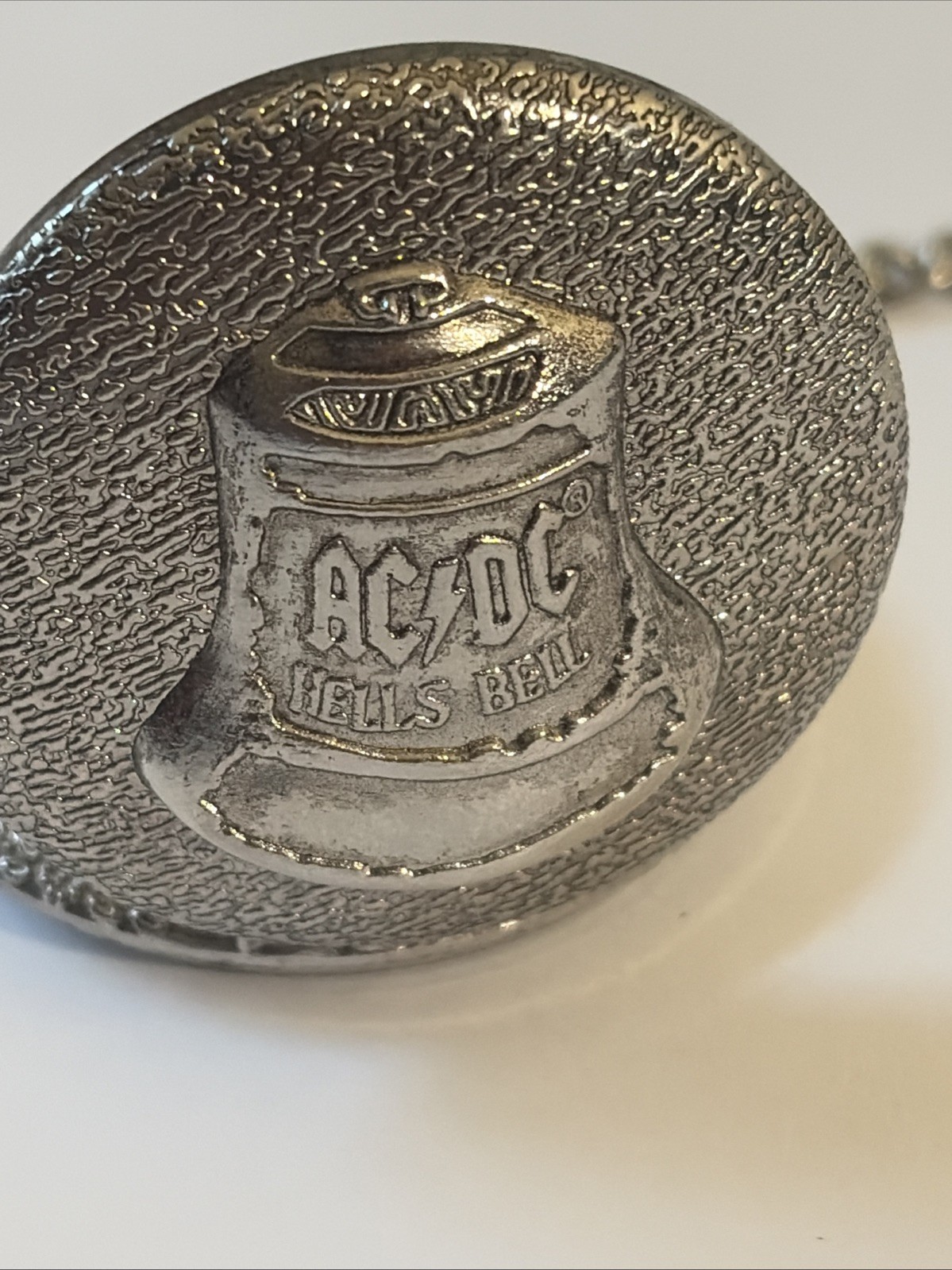 AC/DC Hells Bells Pocket Watch Necklace Opens Rock Band Collectible Untested