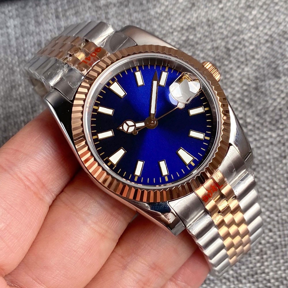 Tandorio 39mm Two-tone Sapphire 20ATM Luminous Automatic Japan NH35 Men Watch