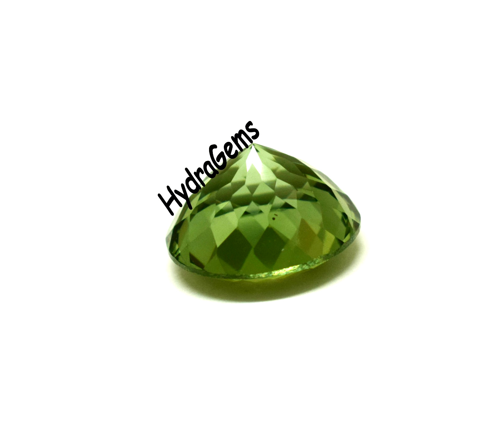 Certified Olive Green Tourmaline Afghanistan 14.85 Ct Round Cut Loose Gemstone