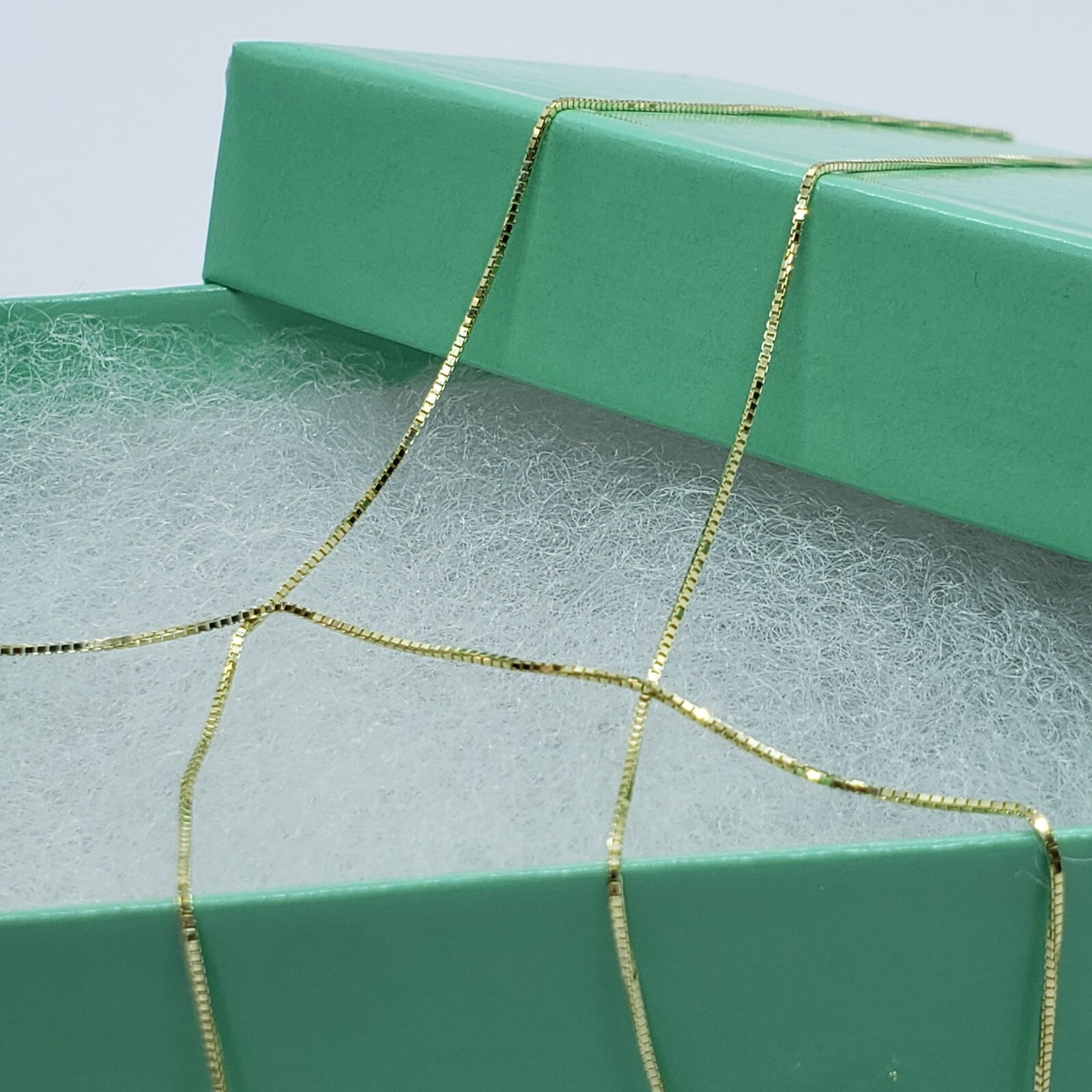 Solid 10K Yellow Gold Box Chain Necklace for Women Girl o.66 mm 16″ to 24″