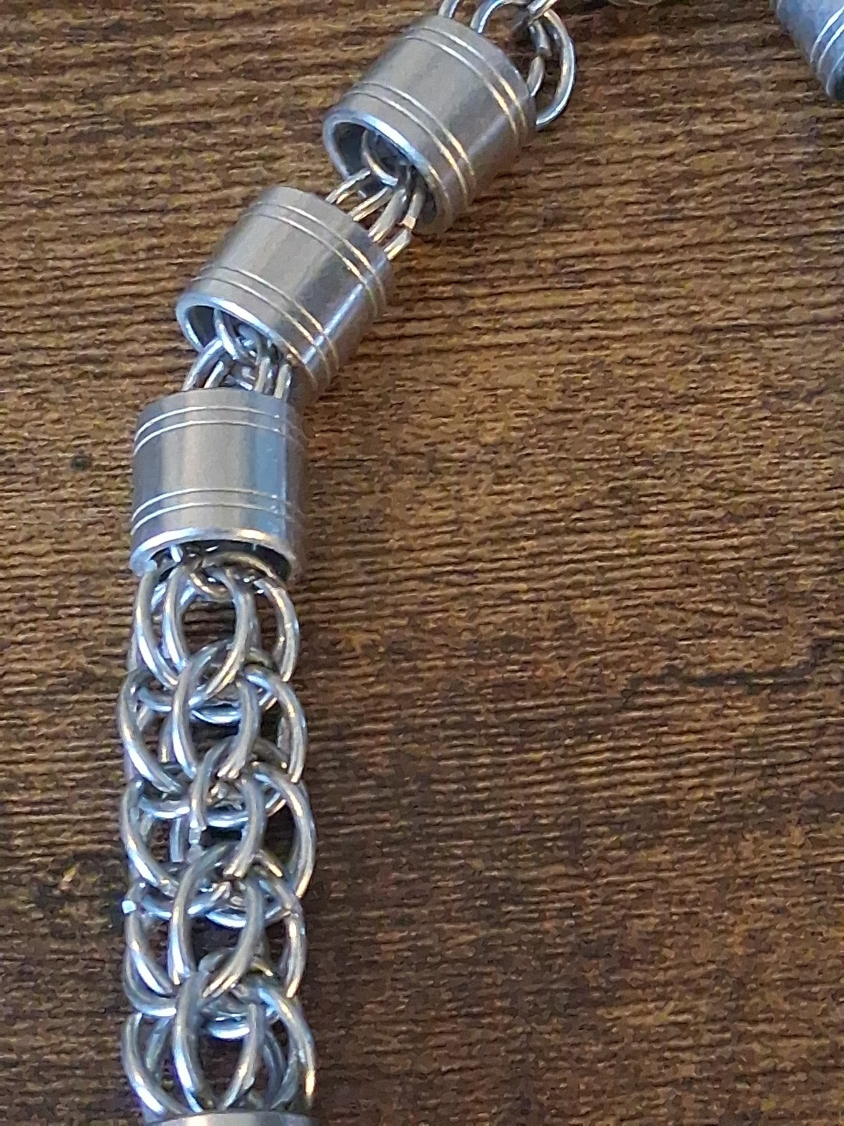 !!! Heavy Metal Necklace Solid Design Unique & Cool Silver Color 173 Grams !!!!