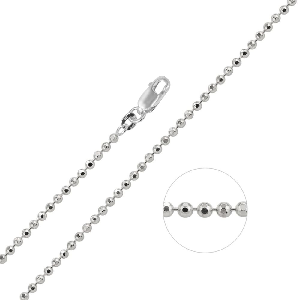 LeCalla Women’s Silver 925 Sterling Italian 15mm LENGTH 18 INCHES, 1.5 MM