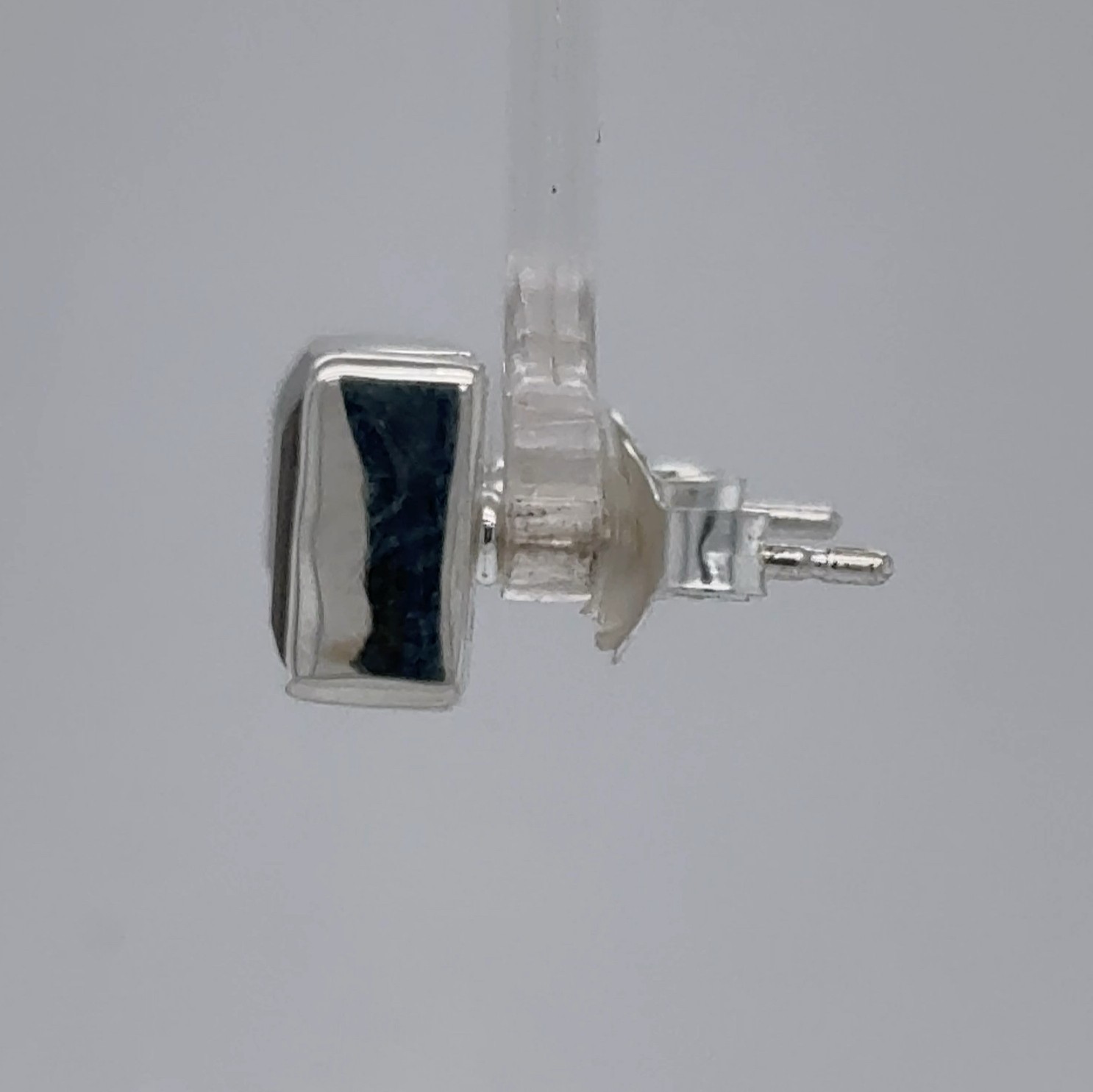 Square / Rectangle LABRADORITE Post Stud Earrings – 925 STERLING SILVER #10e