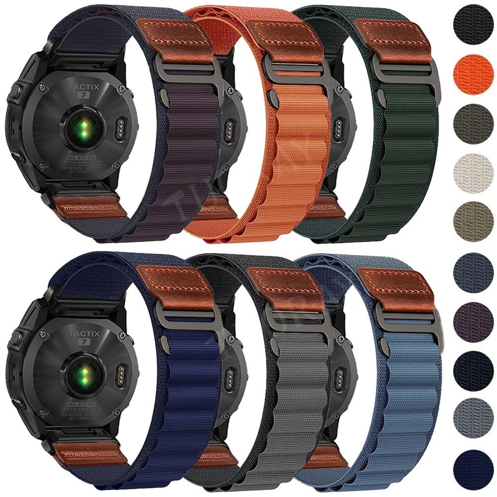 QuickFit 22mm 26mm Nylon Band Strap For Garmin Fenix 8 E 7 7X 6X Pro 5X/Epix Pro