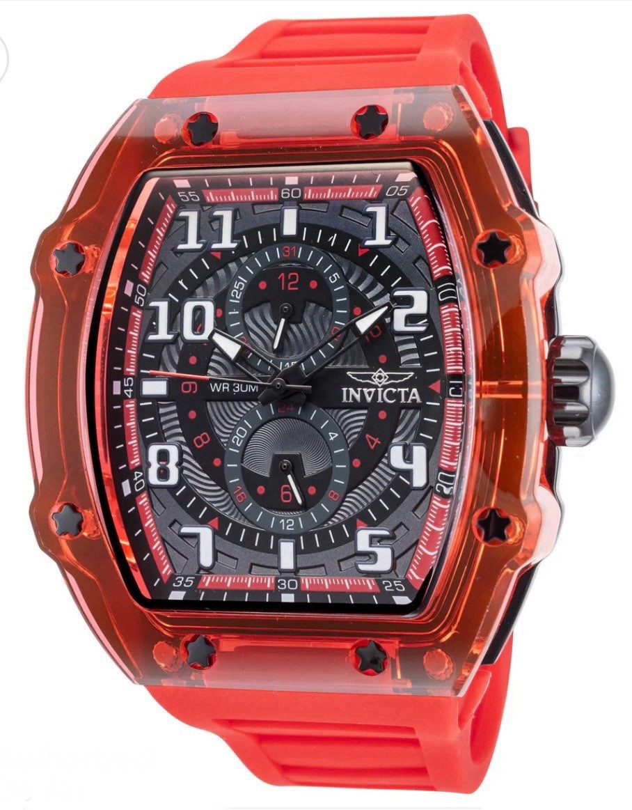 Invicta Racing Cyclone Men’s 48.5mm Chronograph Watch Red 48720 New NIB Beauty