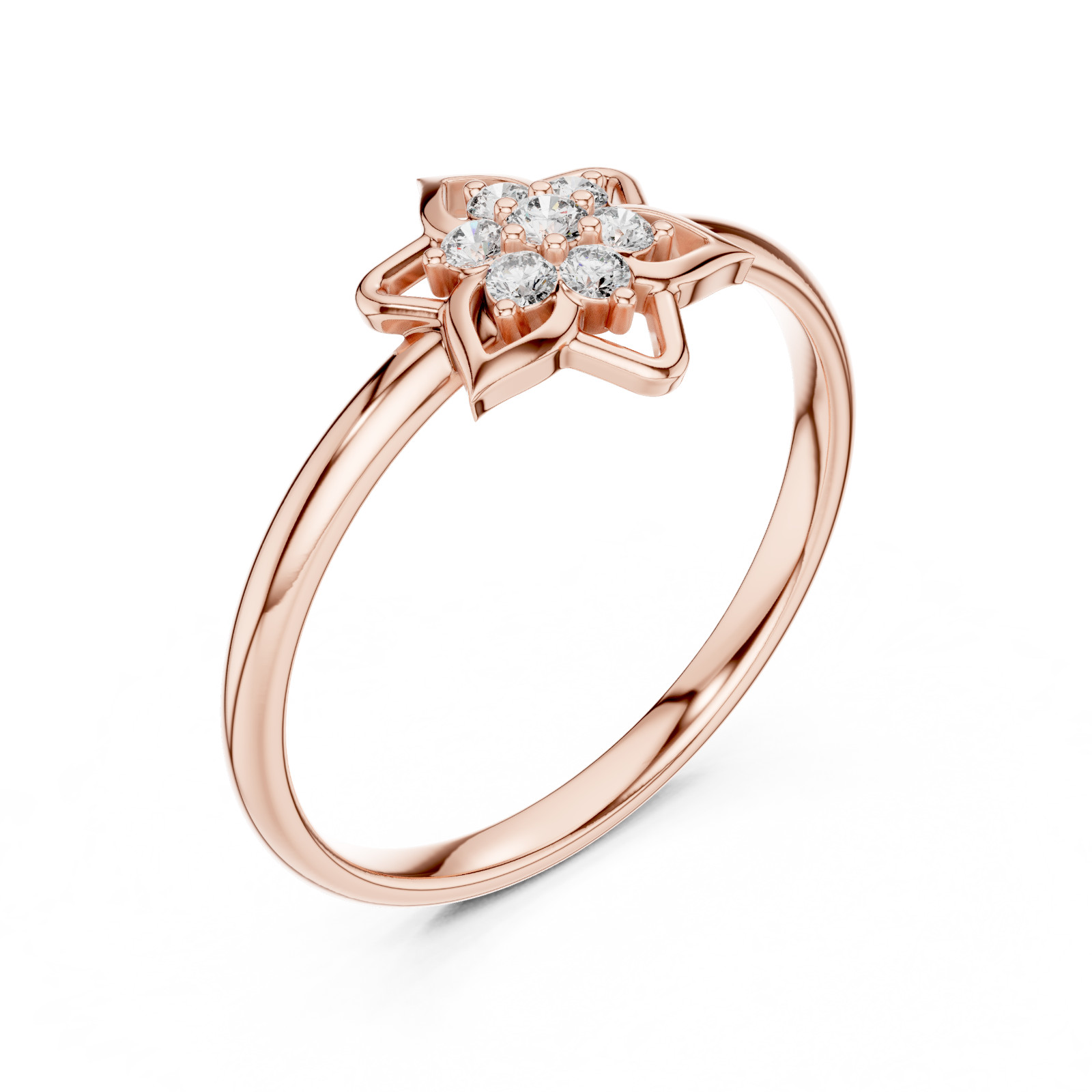 Round Certified VVS1 D Natural Diamond Cosmos Anniversary Ring 14k Gold Over