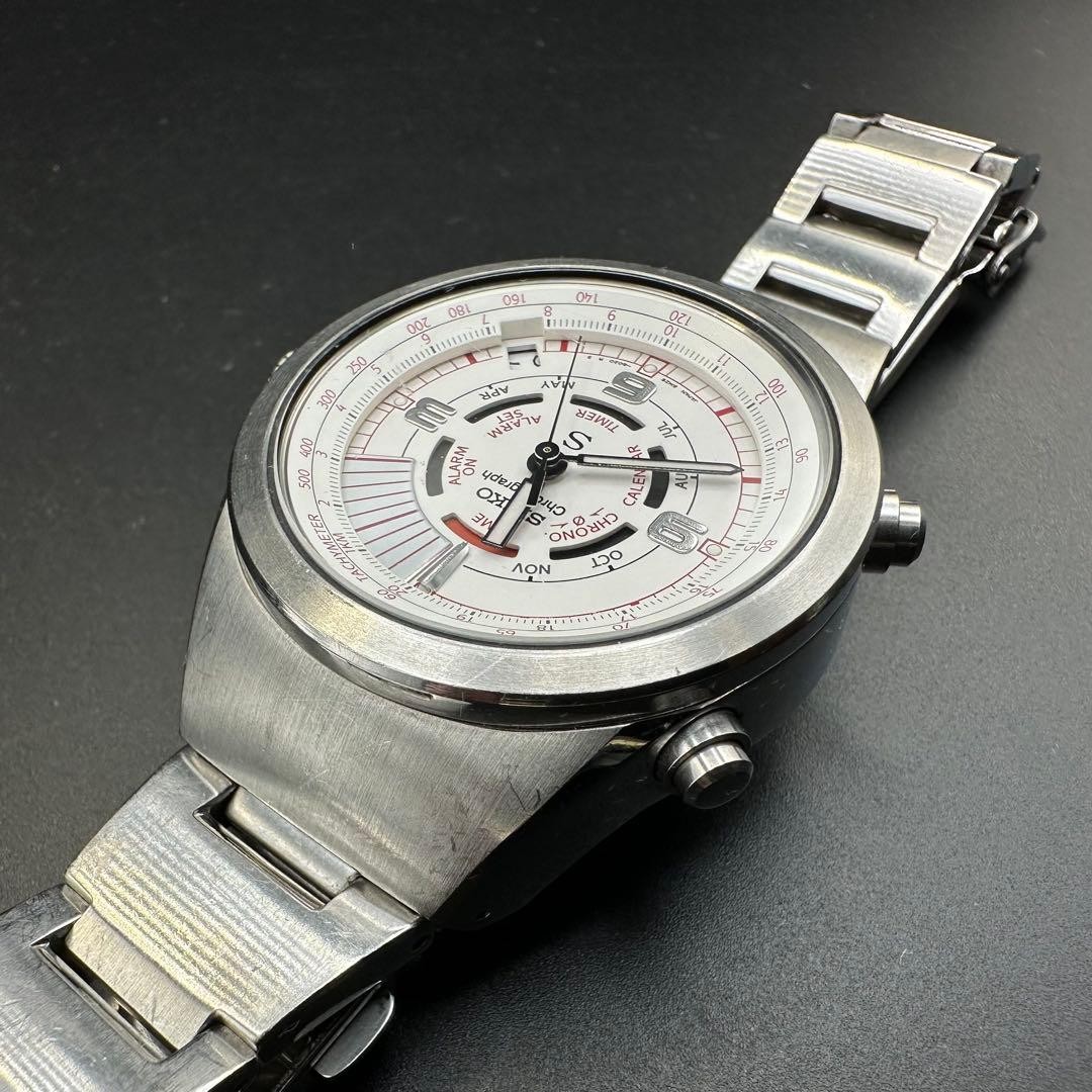 Seiko SUS Multi Function chronograph 6M26-6020 White Dial Working Condition