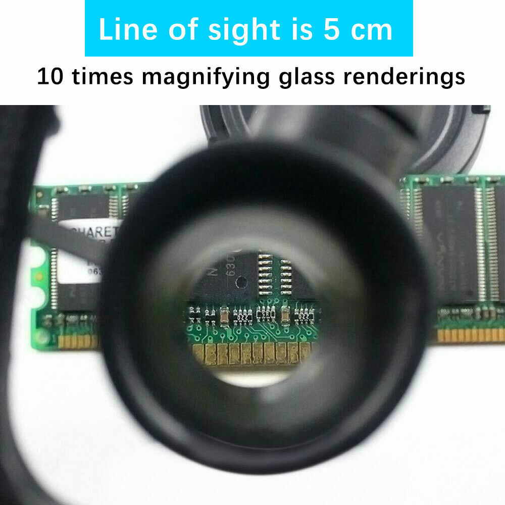 LED Magnifier Glasses Magnifying Headband Eyewear for Watchmaker Jewelers Repair