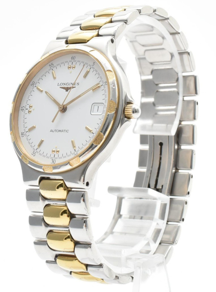 [N MINT] LONGINES Conquest L1.620.3 White Dial Silver Gold Automatic Men’s Watch