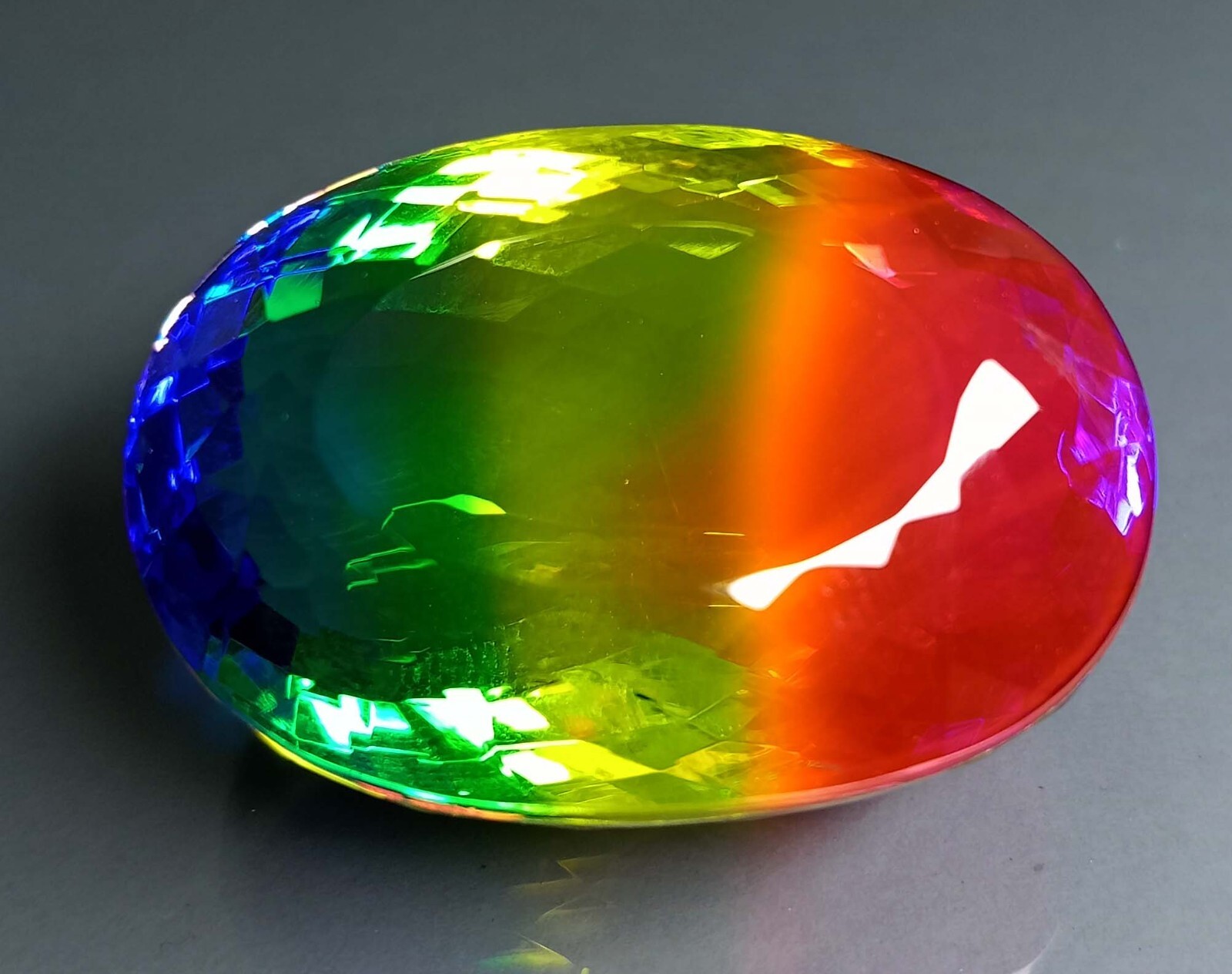 Oval Cut Natural 80-81 Ct Tourmaline Bi-Colour Loose EGL Gemstone KH447