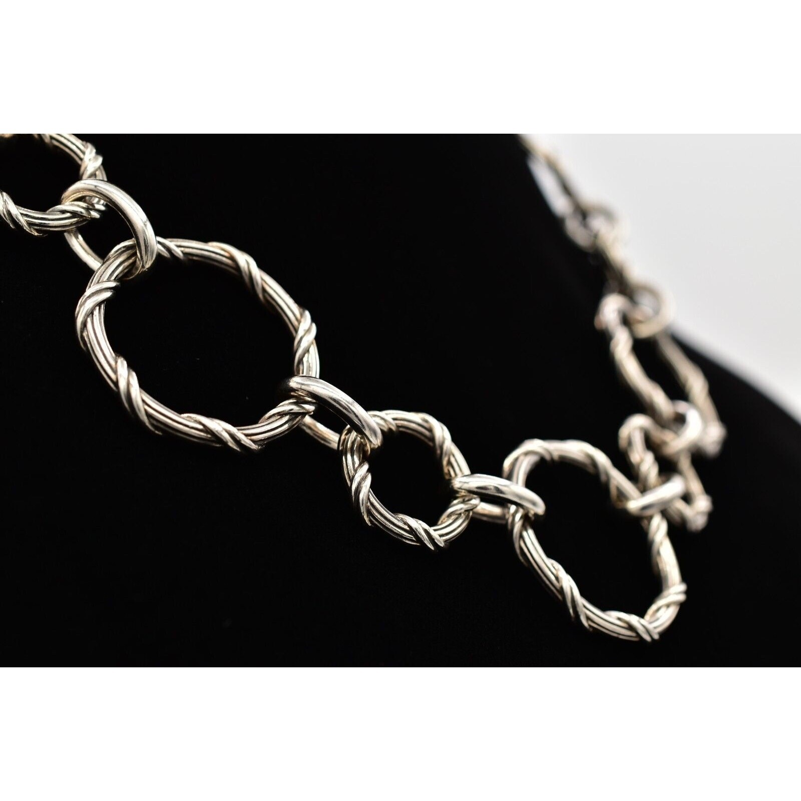 Peter Thomas Roth Sterling Signature 20″ Necklace 135.0g Ribbon Reed Design