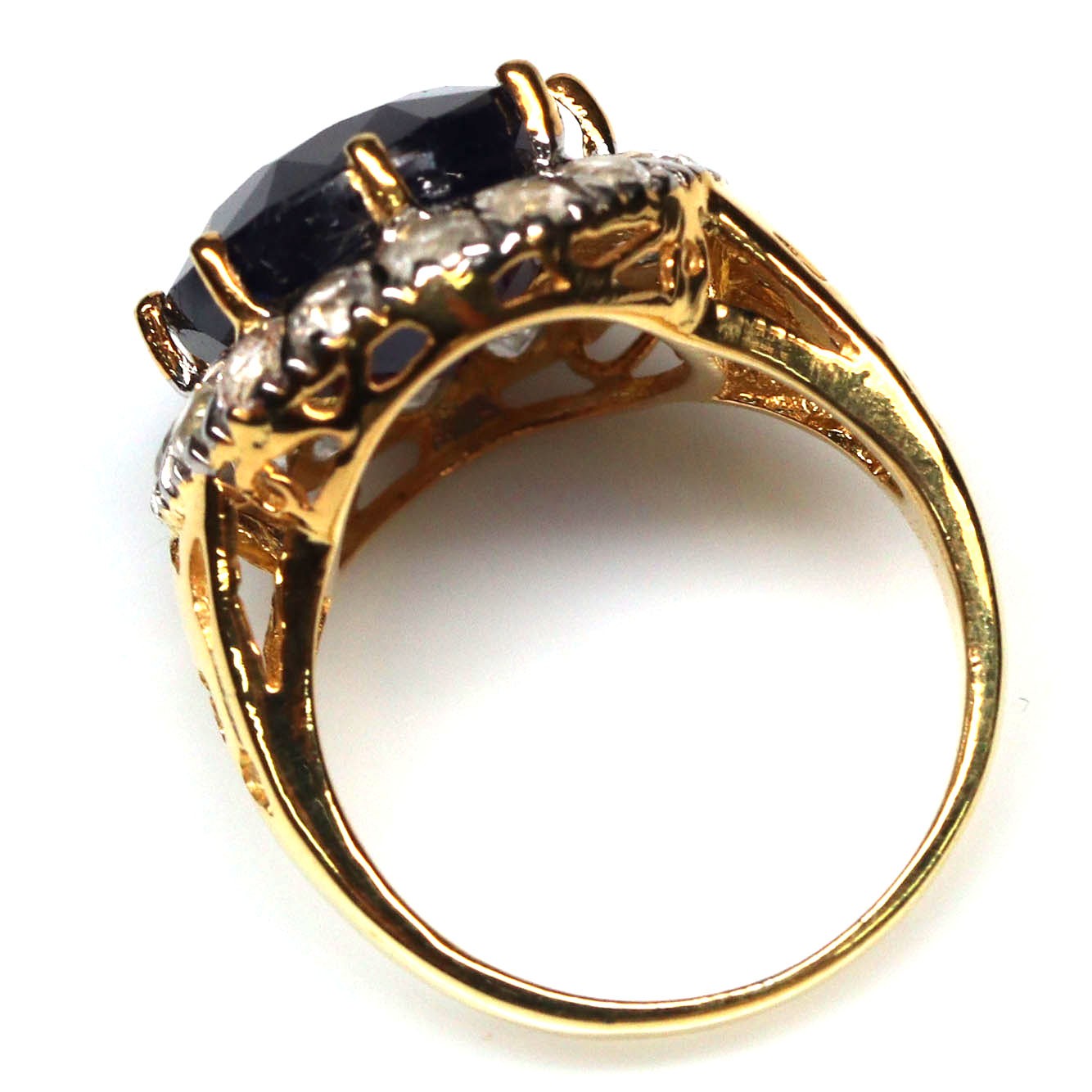Ready to Ship 925 Silver 10 x 12mm. Blue Sapphire(10.05ct) Zircon Ring Size 4.75