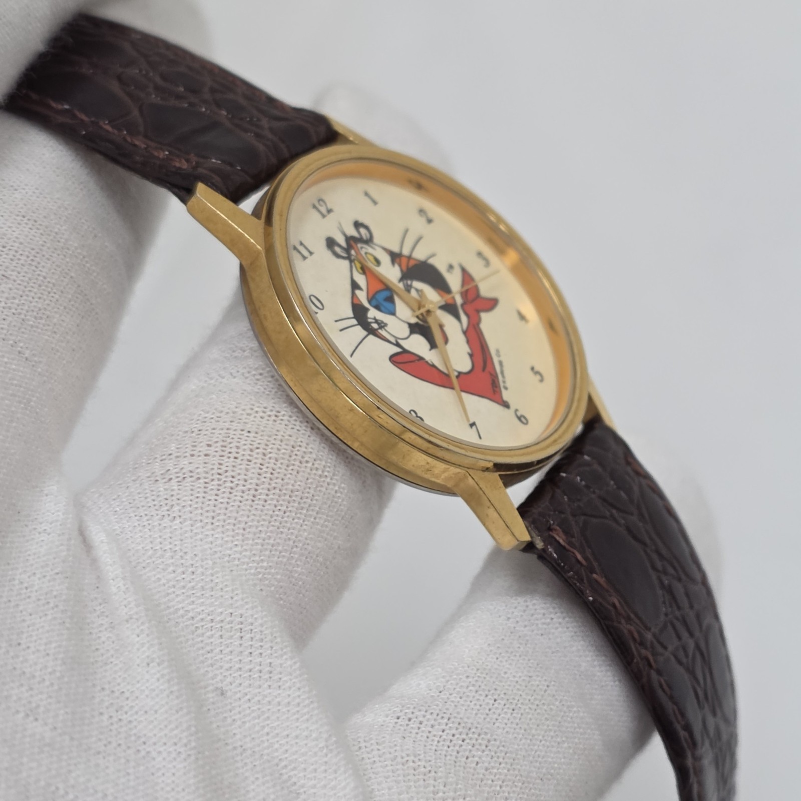 Vintage Kellogg’s Tony the Tiger Gold Tone Quartz Watch By Image Watches
