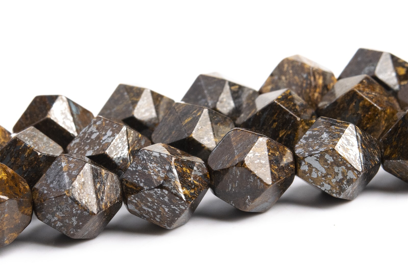 Bronzite Beads Star Cut Faceted Grade AAA Natural Loose Beads 5-6/7-8/9-10MM