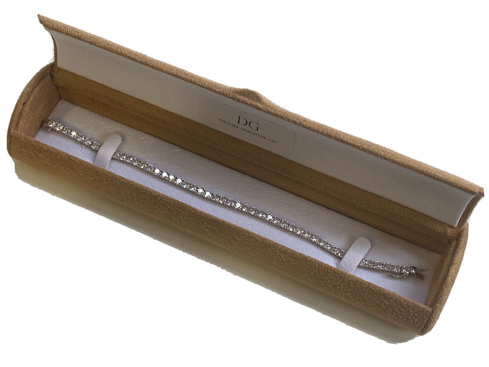 White gold finish created diamond Classic bracelet Free Gift Box Included