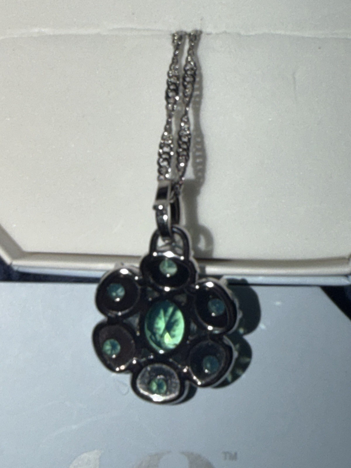 BP New OG Necklace “ Ruby Bliss” Green Opal On Hematite