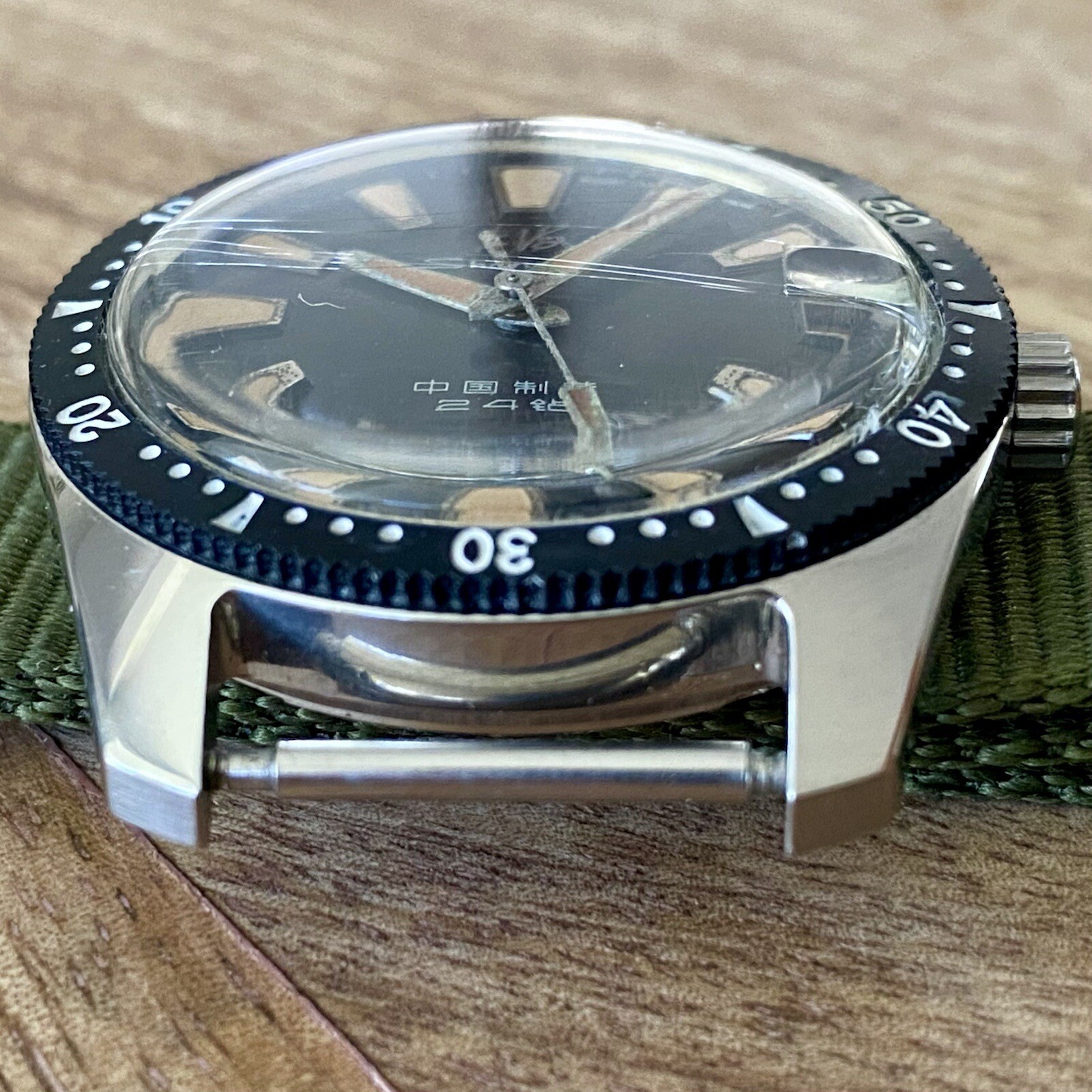 Vintage {Prof. SERVICED} ShangHai 114 Diver SS4 Chinese Military Watch (1540)