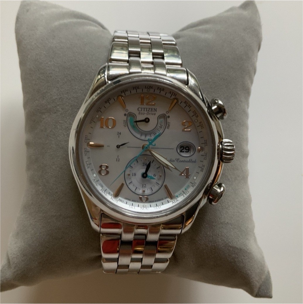 Citizen Eco-Drive Radio Controlled Quartz Watch, Silver Dial, Date, SS Bracelet