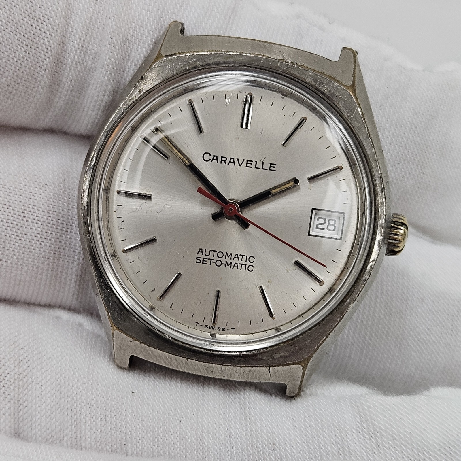 Vintage Caravelle Set-o-matic Cal 1132.50 ETA Movmt 17 Jewel Automatic Date 1978