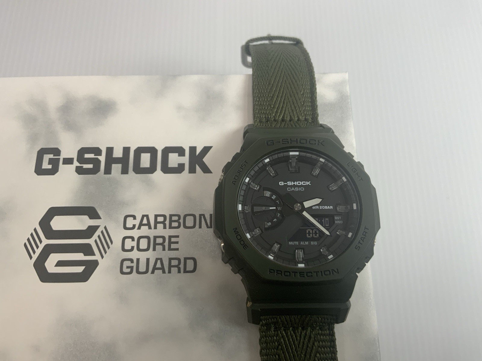 Casio G-Shock GAE-2100GC-7ACRc Snow Camo White + Green Exchangeable Special Set