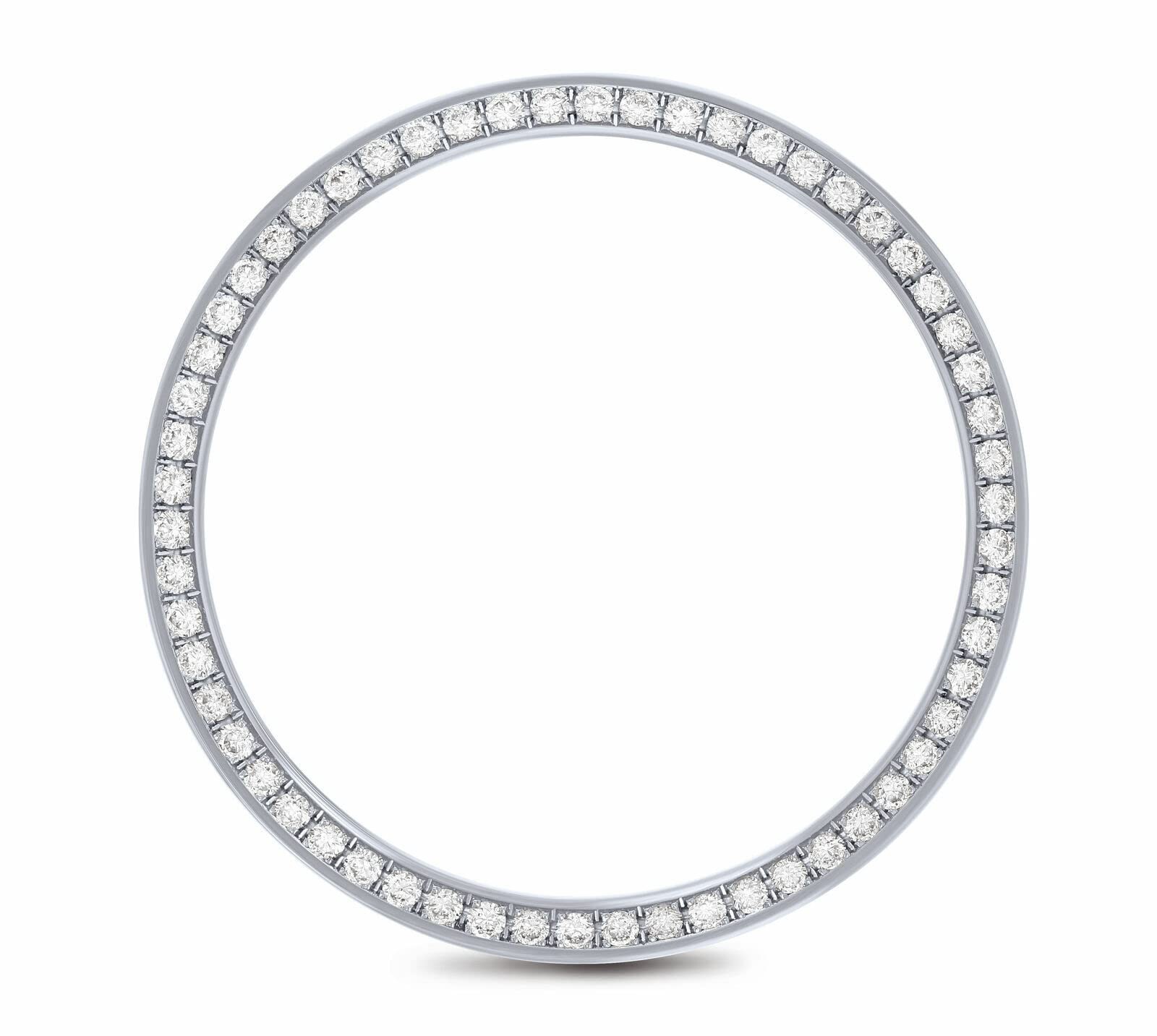 36MM .95CT BEAD SET MOISSANITE BEZEL FOR STAINLESS COMPATIBLE WITH ROLEX DA