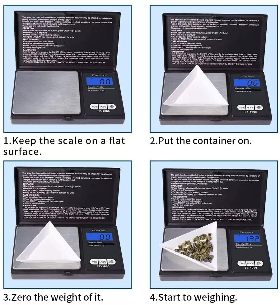 Pocket 1000g x 0.1g Digital Jewelry Gold Coin Gram Balance Weight Precise Scale