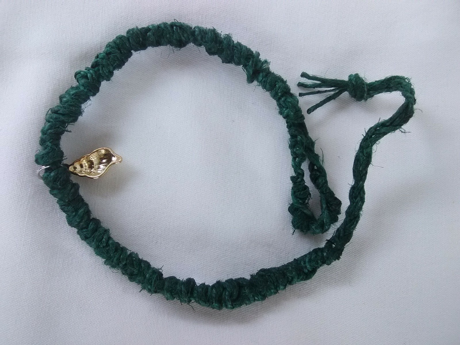 Bracelet Anklet Natural Macrame Hemp 111″ Adj Eco Friendly US Seller New
