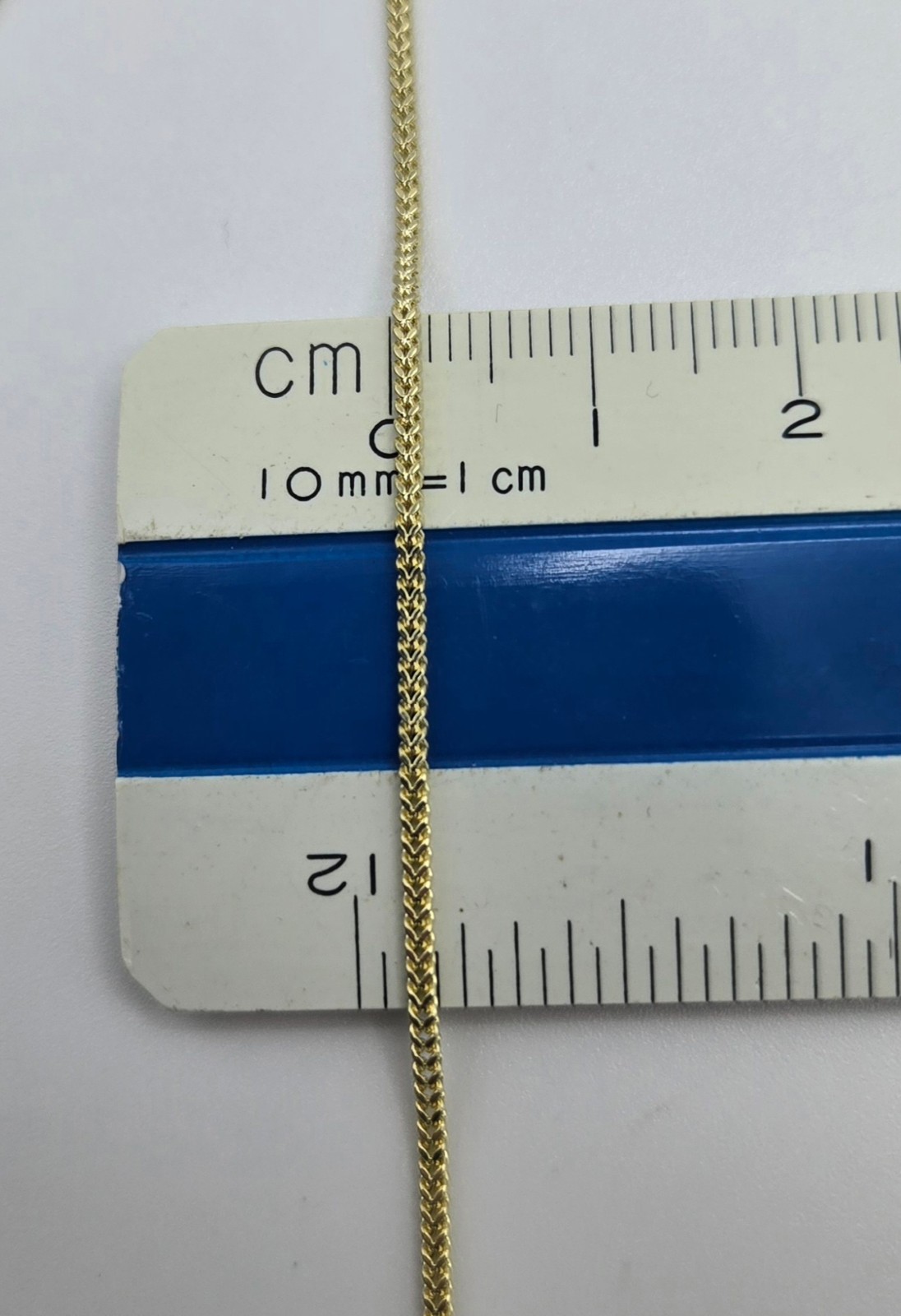 Real 10k Yellow Gold Franco Box 1.5mm Necklace Chains, 18″-24″, Handmade Italy
