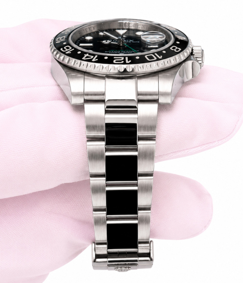 Rolex GMT-Master II 116710LN Silver Oyster Bracelet with Black Bezel Watch Only