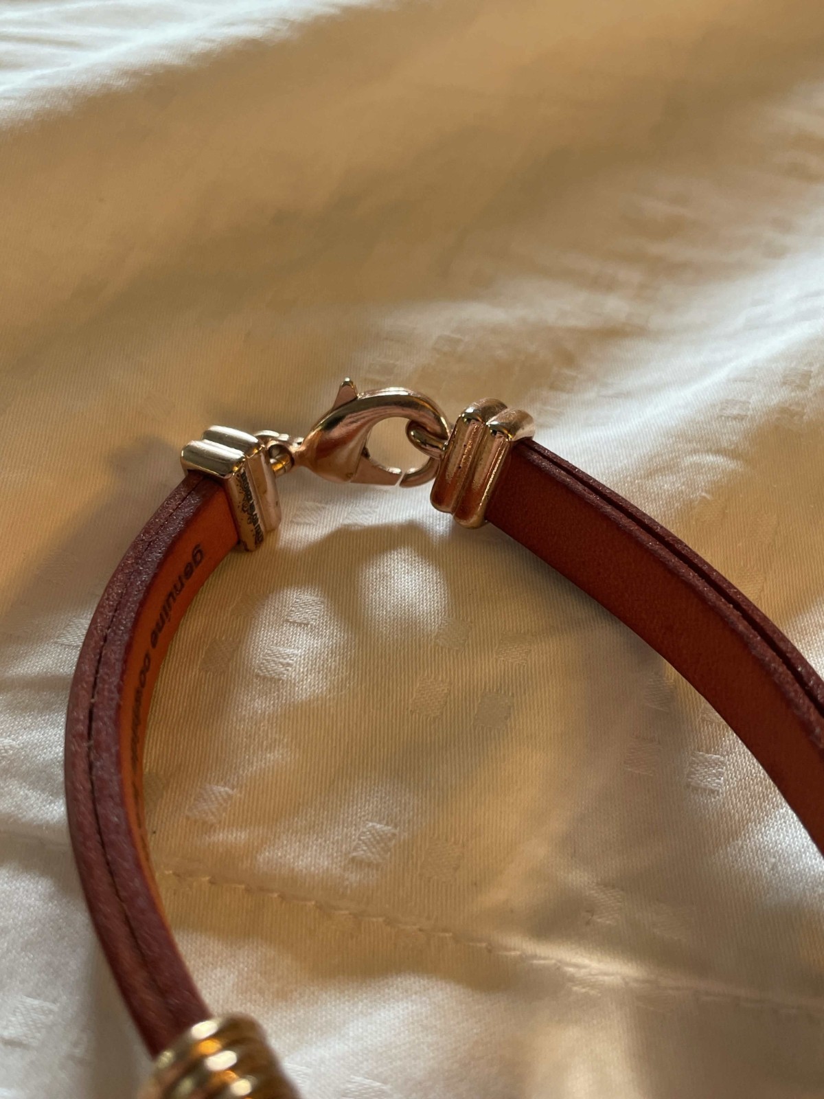 Real RawCowHide Bracelet Bronze Gold Milor Italy
